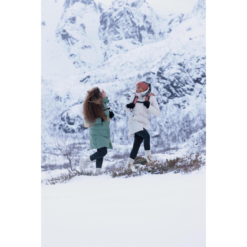 Geacă Parka Impermeabilă Drumeție NH500 -10°C Bej Damă