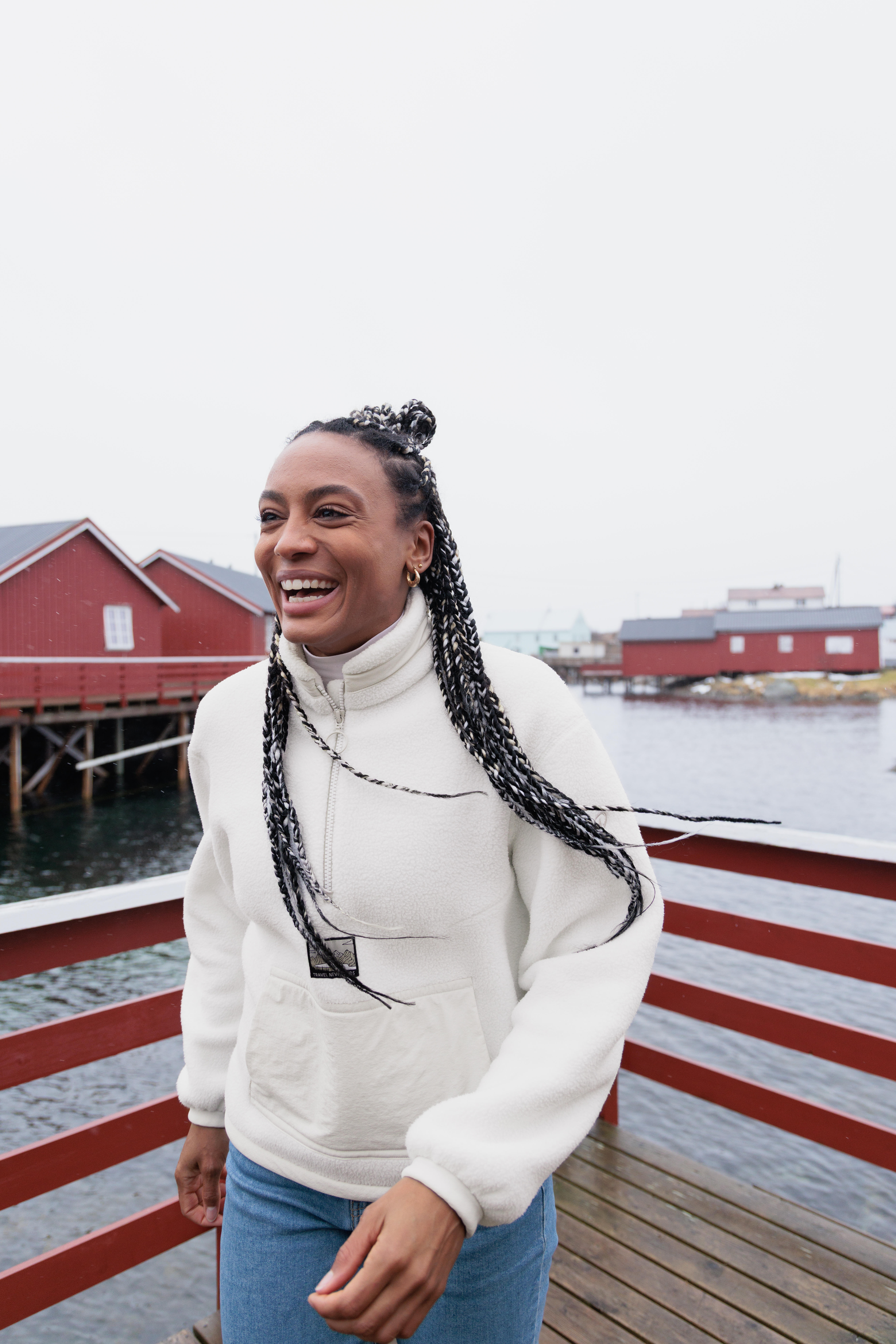 Women's Half-Zip Sherpa Fleece Hiking Sweater, MH 100 - QUECHUA