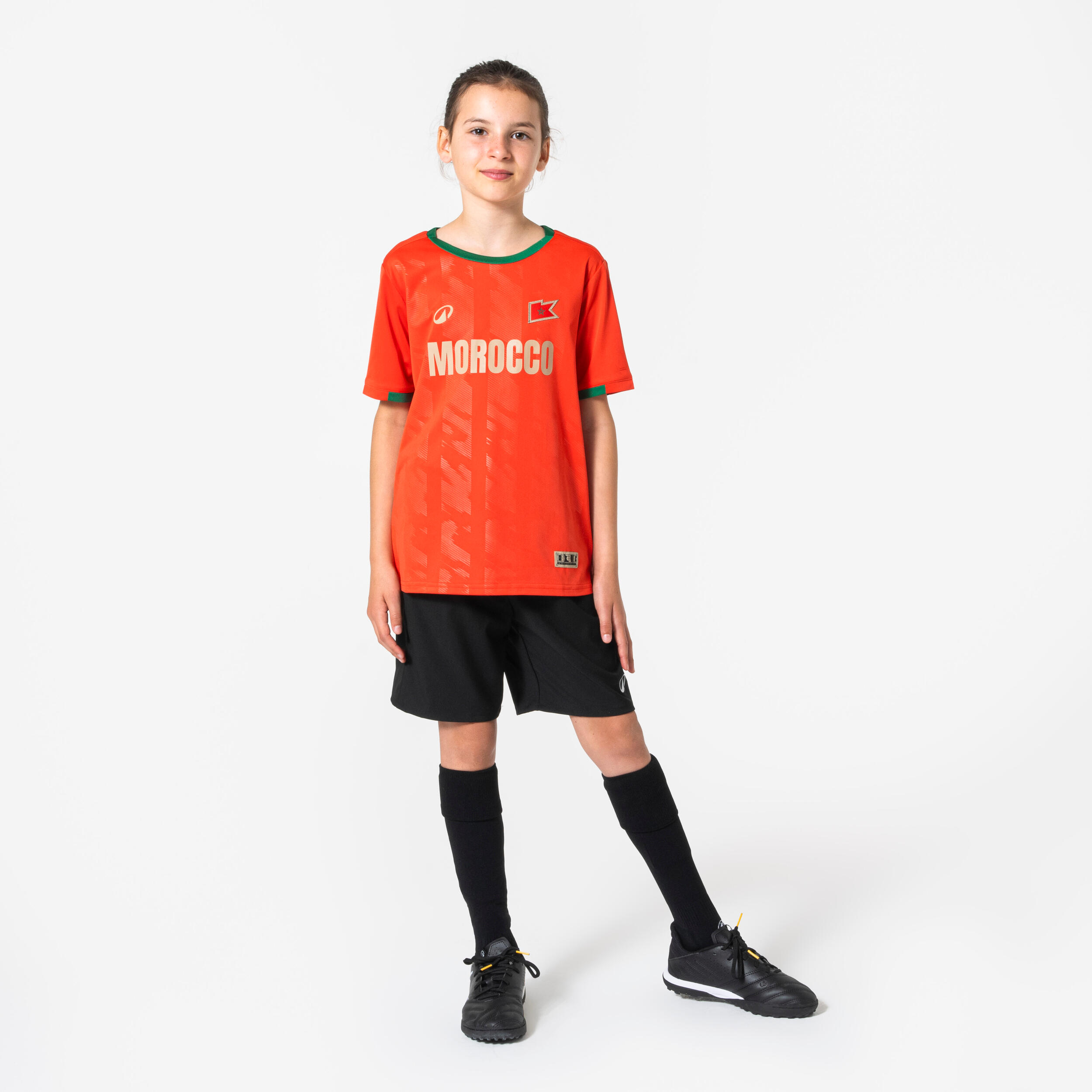 Kids’ Morocco Supporter Soccer Jersey  - KIPSTA