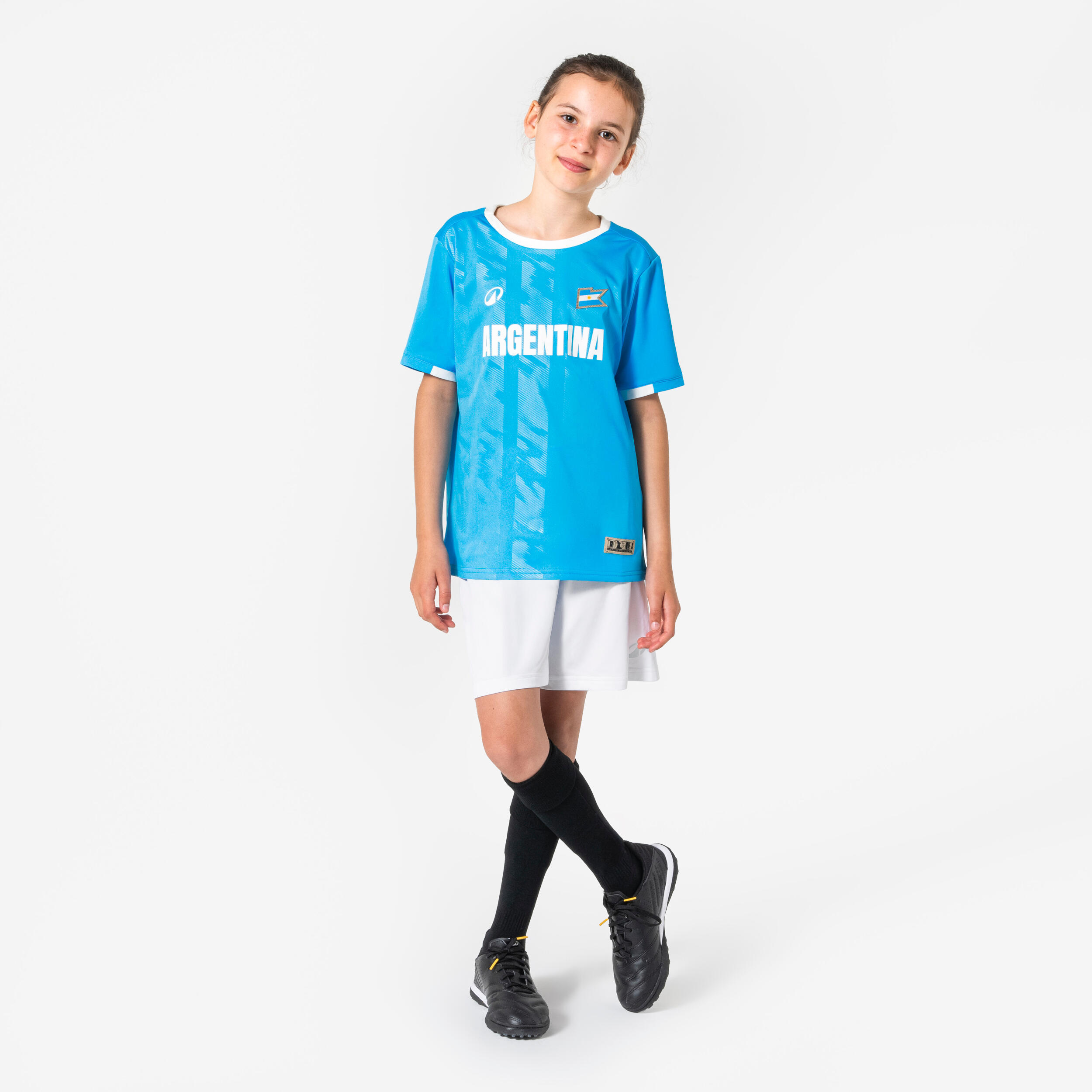 Kids' Argentina Soccer Supporter Jersey - KIPSTA