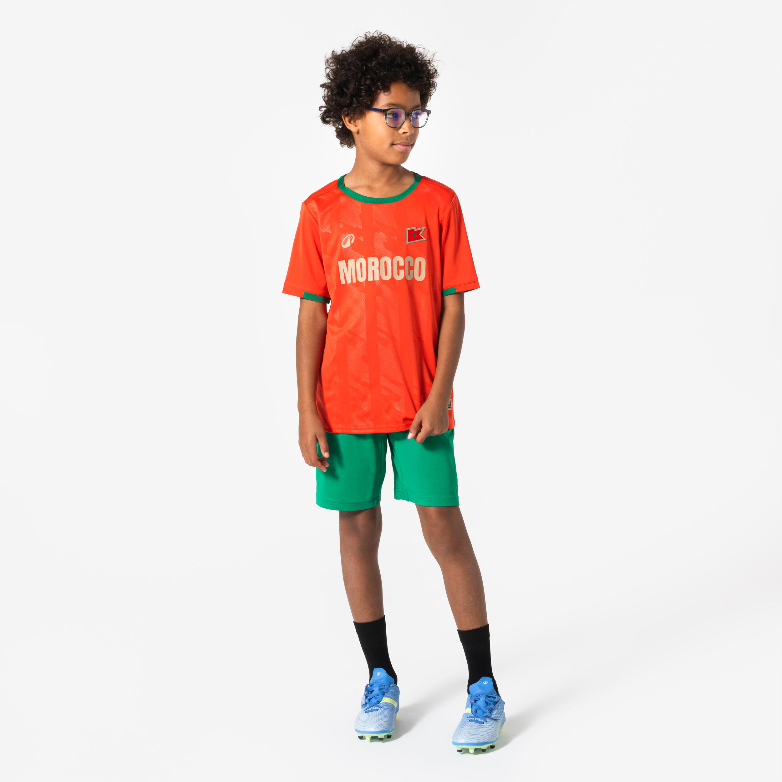 Kids’ Morocco Supporter Soccer Jersey  - KIPSTA