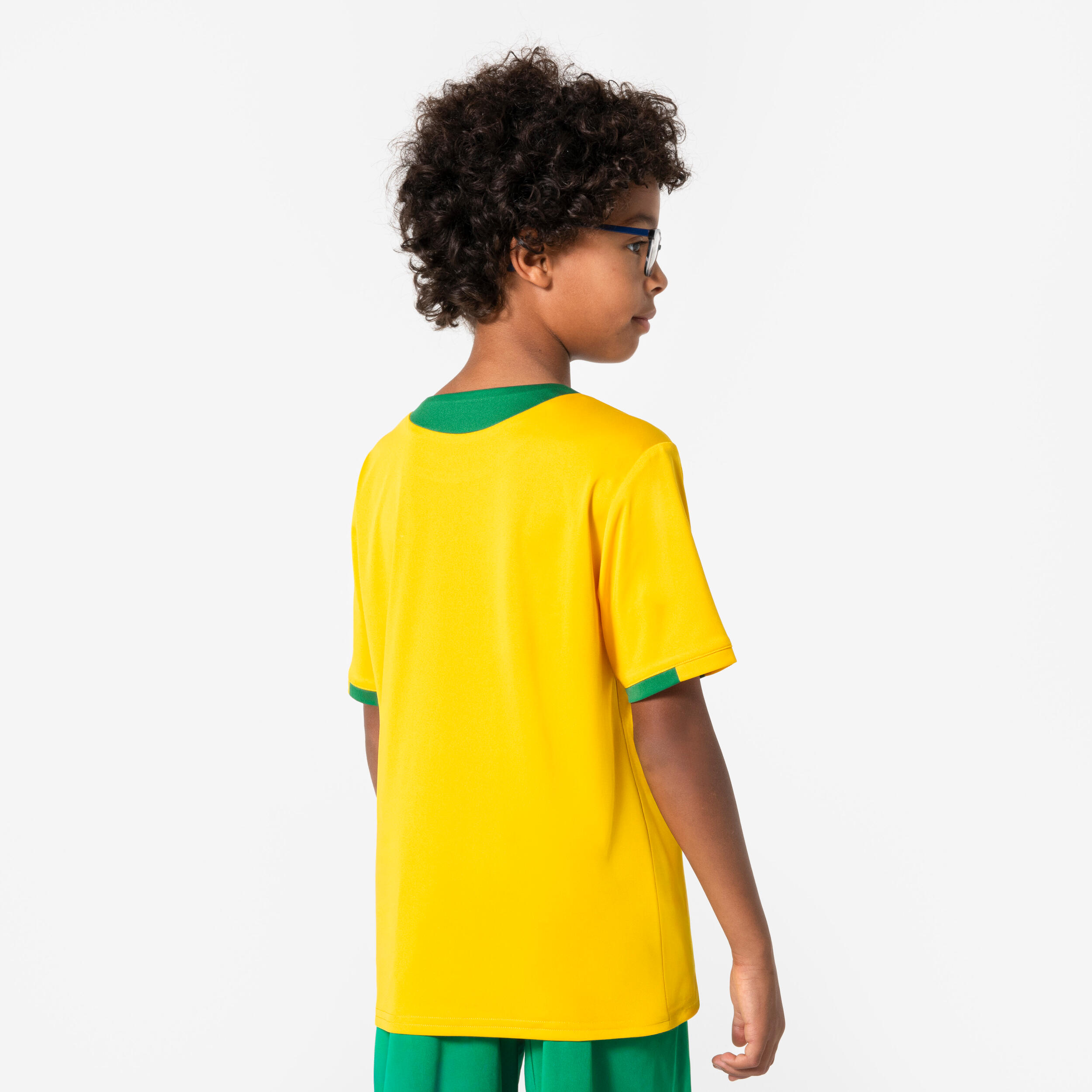 Kids’ Brazil Supporter Soccer Jersey  - KIPSTA