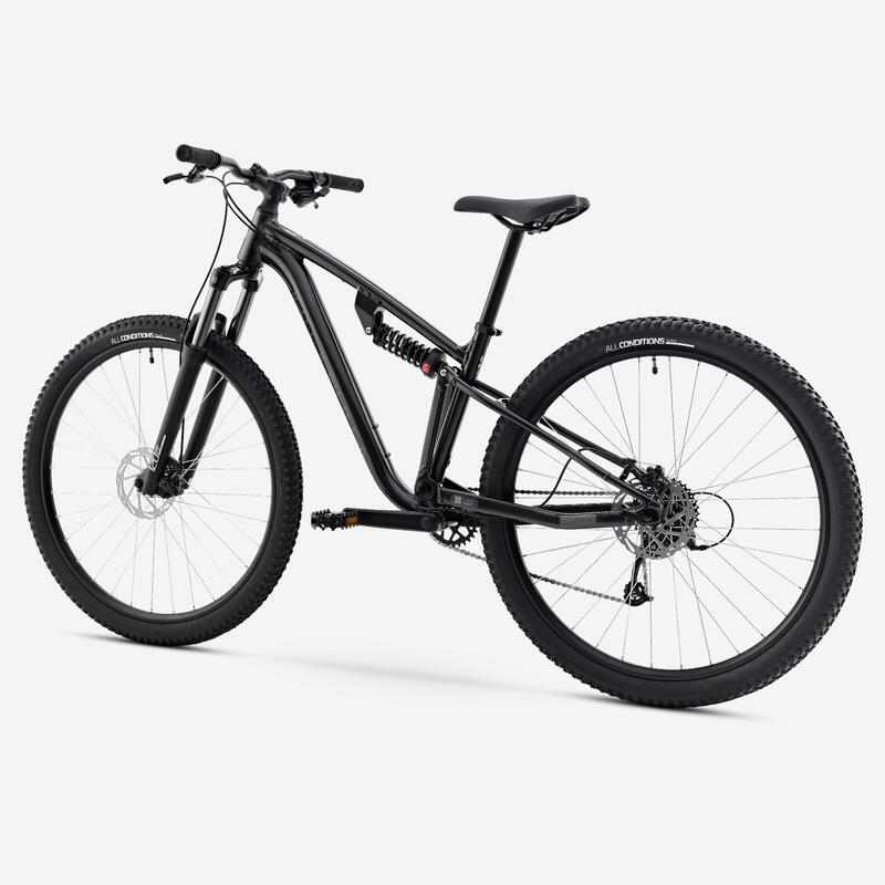 Bicicletă MTB drumeție suspensie integrală 29" cadru aluminiu EXPL 100 S Negru