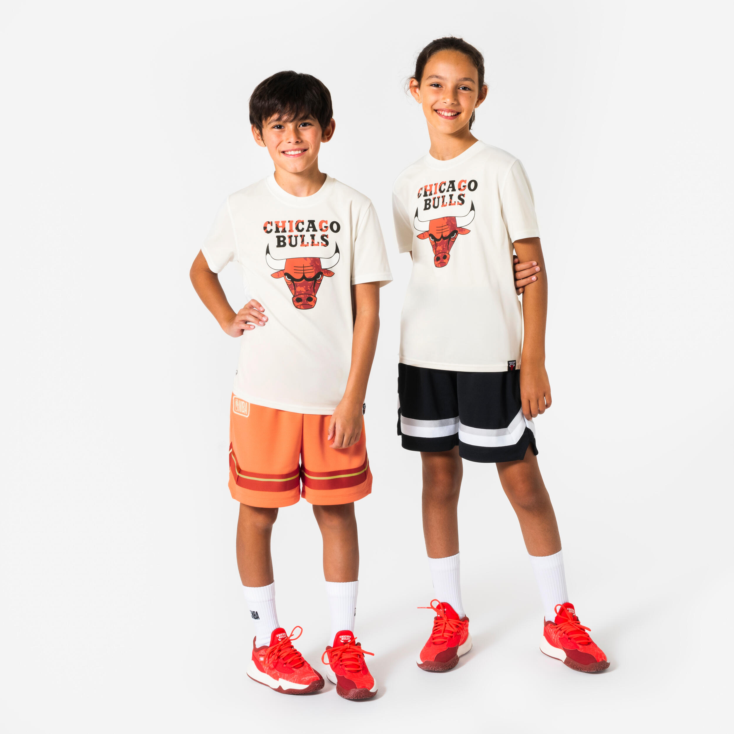 Pantaloncini basket bambino 900 NBA arancioni 2/8