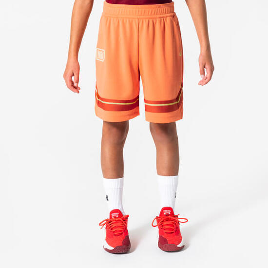 Short de basket NBA enfant, SH900 orange