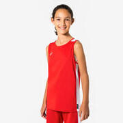 Tricou de baschet Tank 100 roșu copii