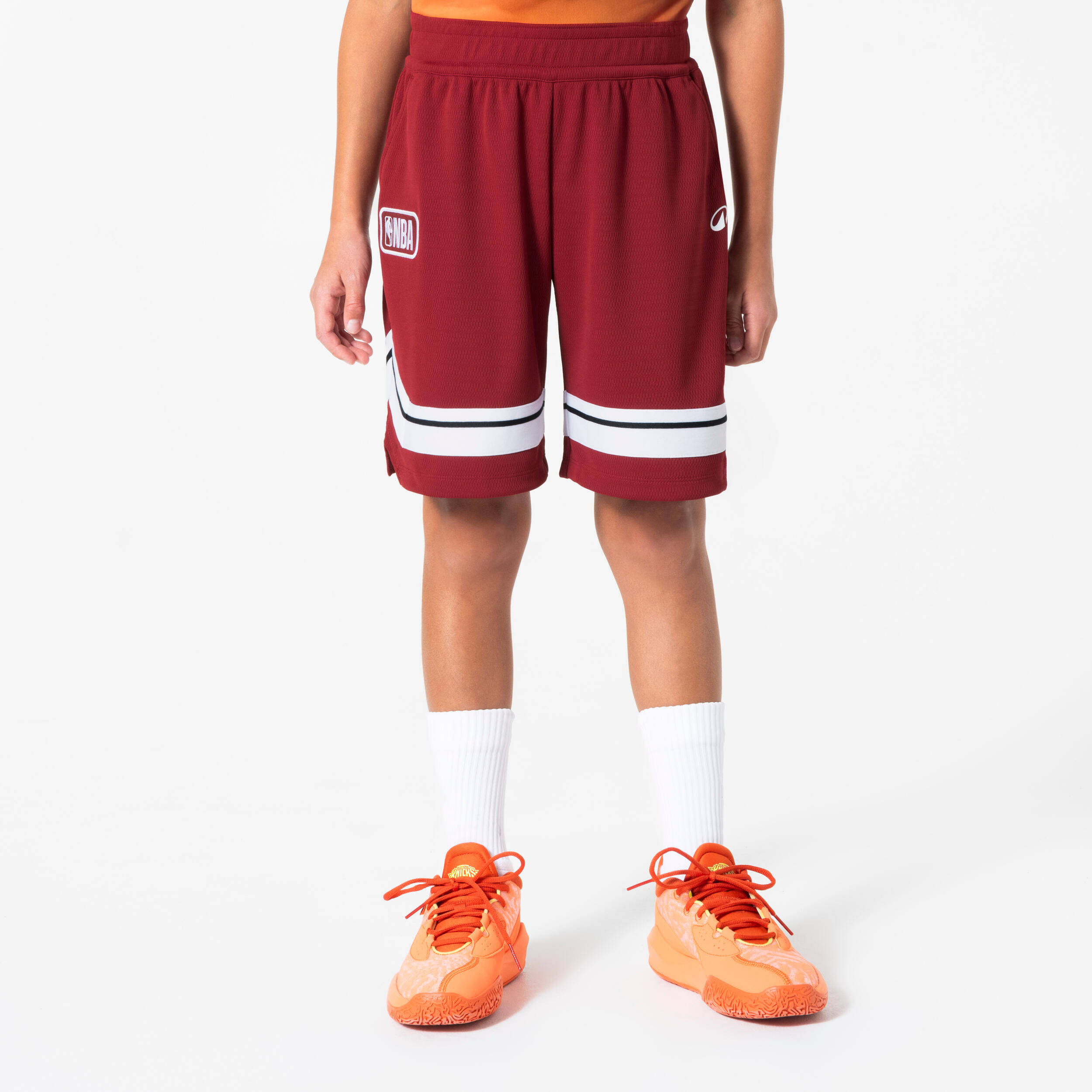Kids'/Junior Basketball Shorts NBA SH900 - Burgundy