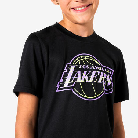 Футболка дитяча 900 для баскетболу NBA Lakers чорна