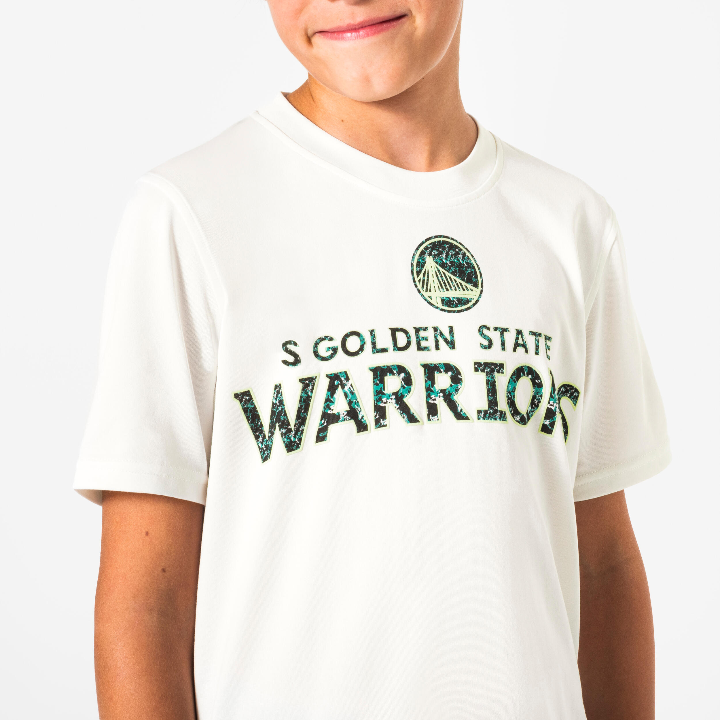 NBA Warriors Basketball T-Shirt Kind/Junior - TS900 baumwollweiss 3/11