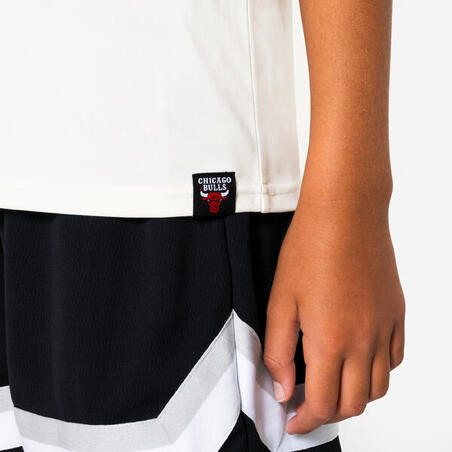 Футболка дитяча 900 для баскетболу NBA Bulls біла
