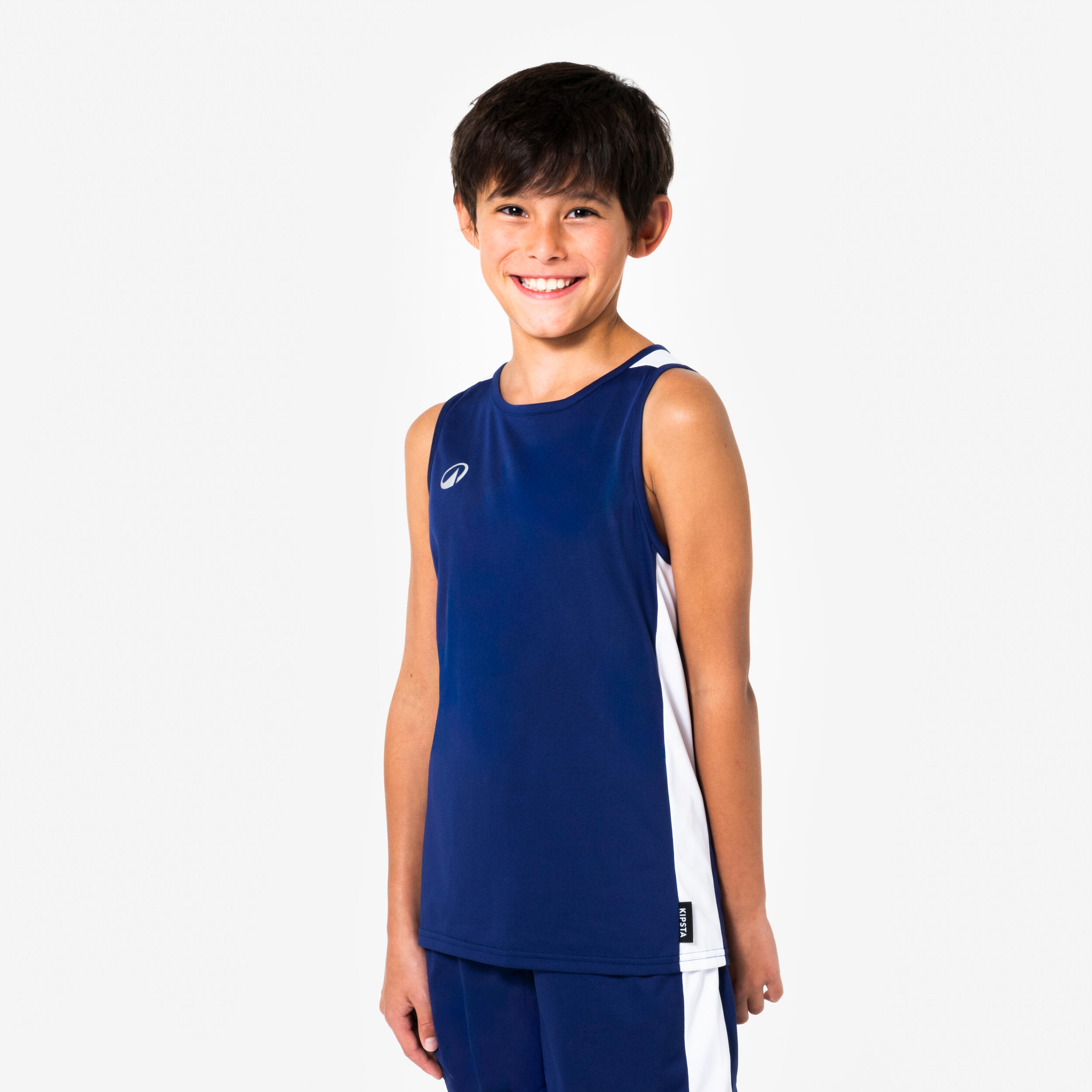Kids' Basketball Shirt Tank 100 - Navy Blue