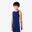 Tricou de baschet Tank 100 Bleumarin Copii