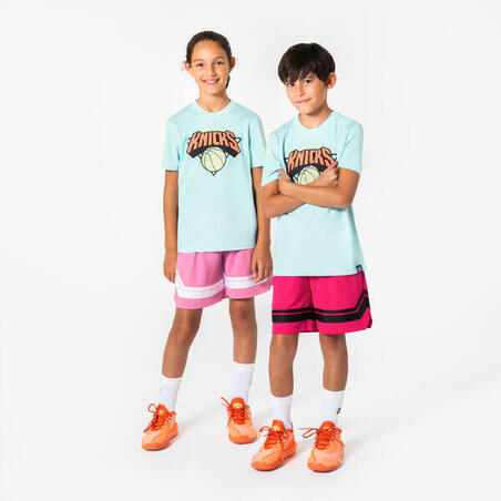 Футболка дитяча 900 для баскетболу NBA Knicks синя/сіра