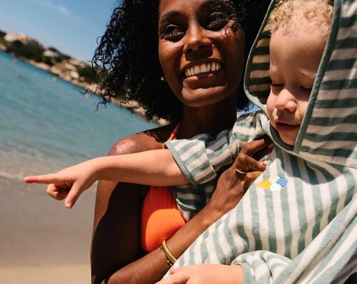 Poncho baby/bambino RIGHE