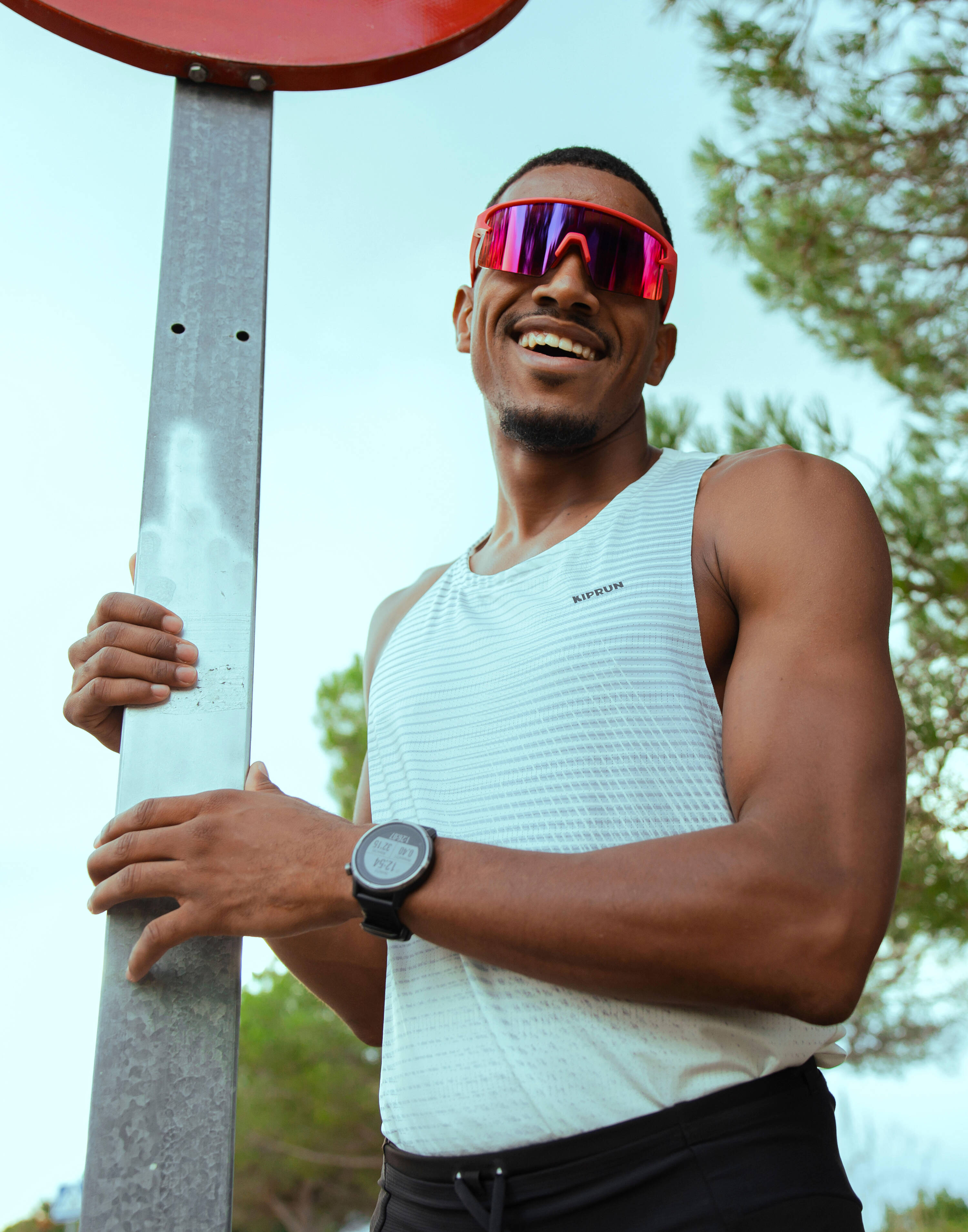 Men's Kiprun 900 light running tank top-White -  5