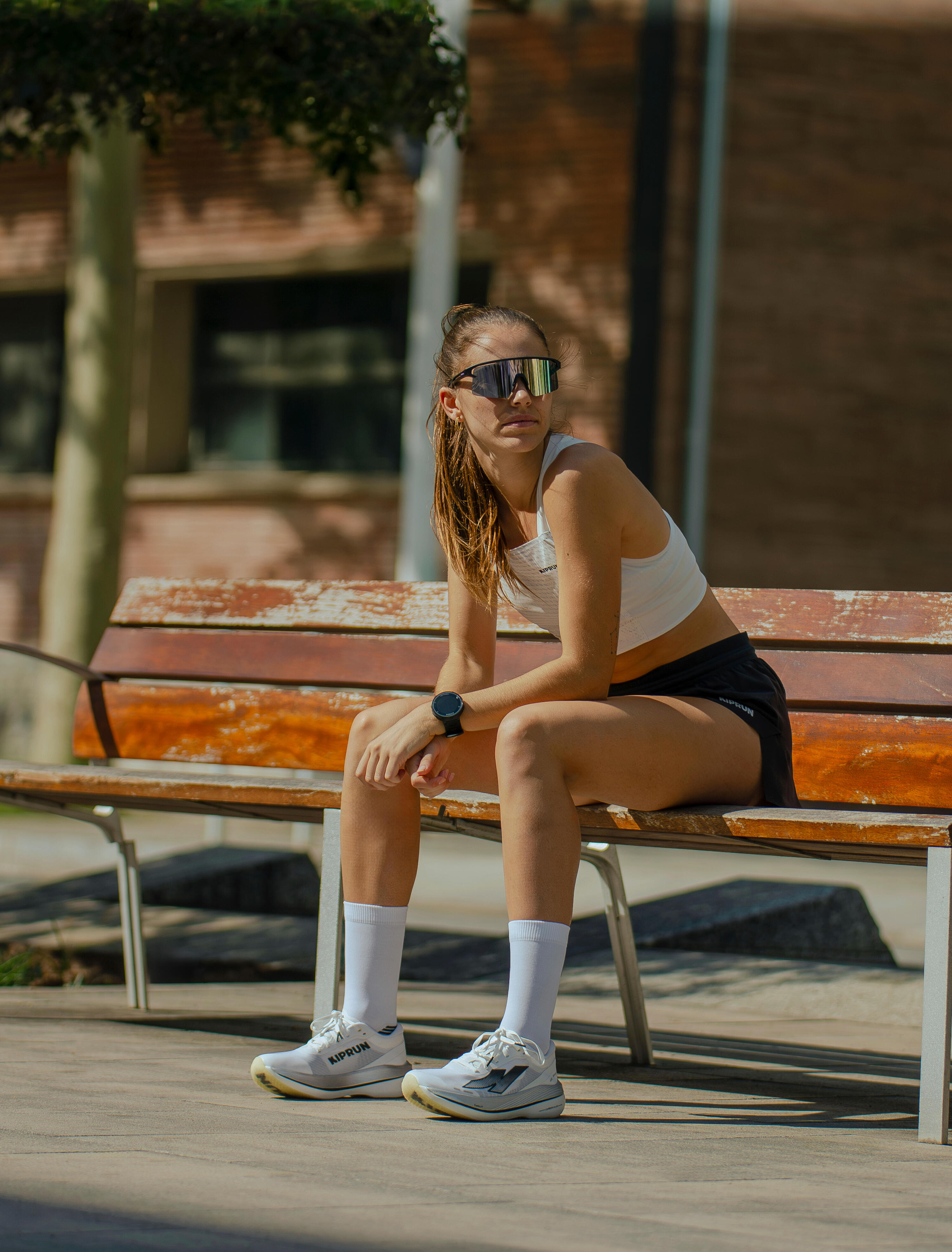 Women's Kiprun X Smoon menstrual running shorts with integrated absorbent briefs 20/20
