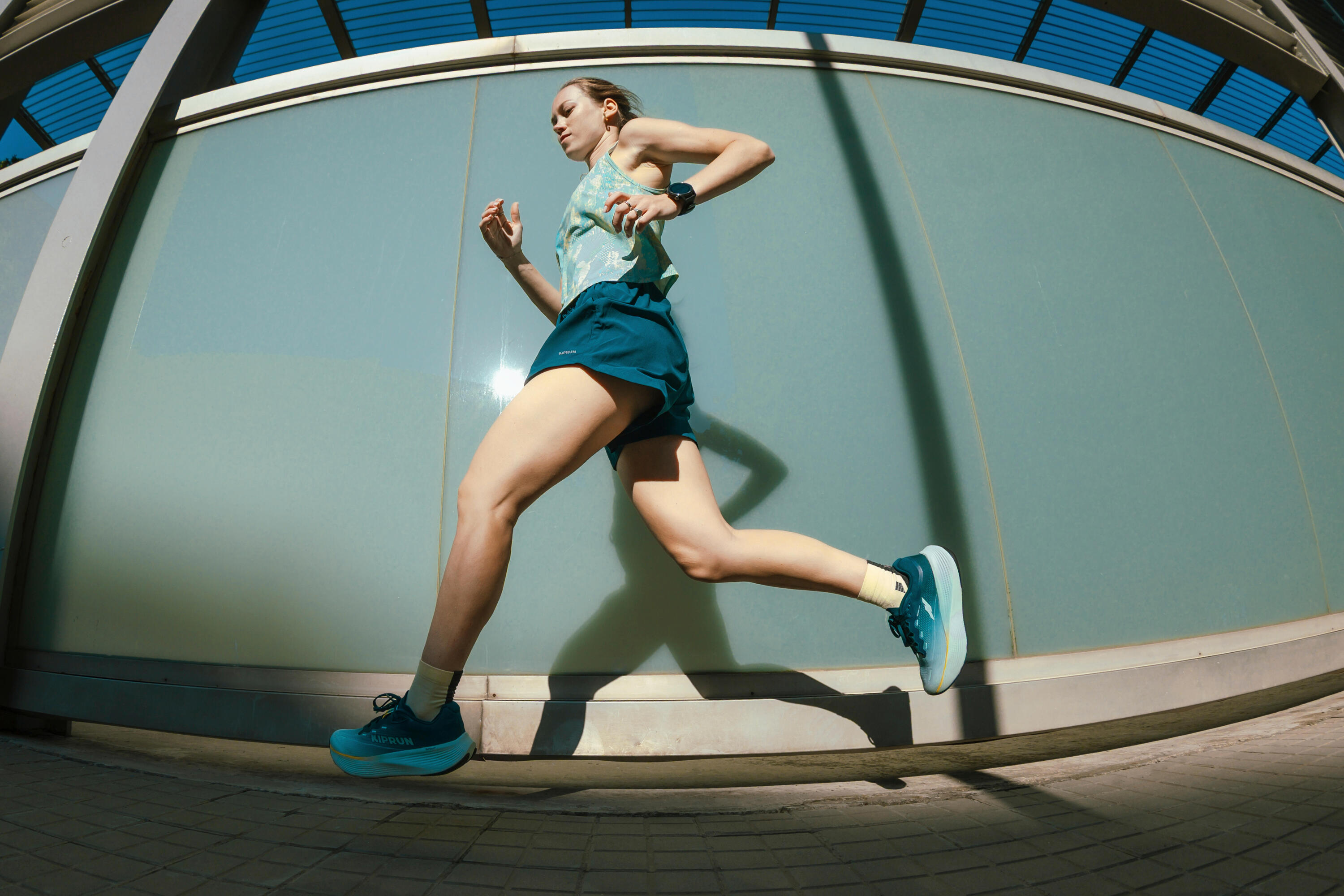 Short de course respirant femme, Run 500 Dry 9/10