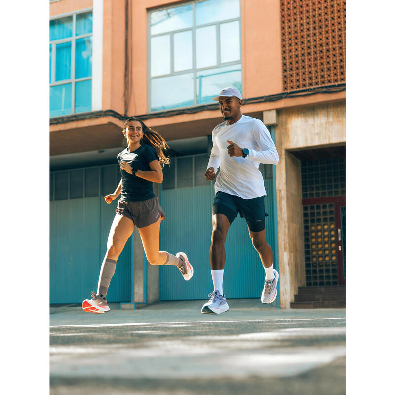 Șort 2 în 1 de alergare Kiprun Run 500 Confort Bleumarin Bărbați