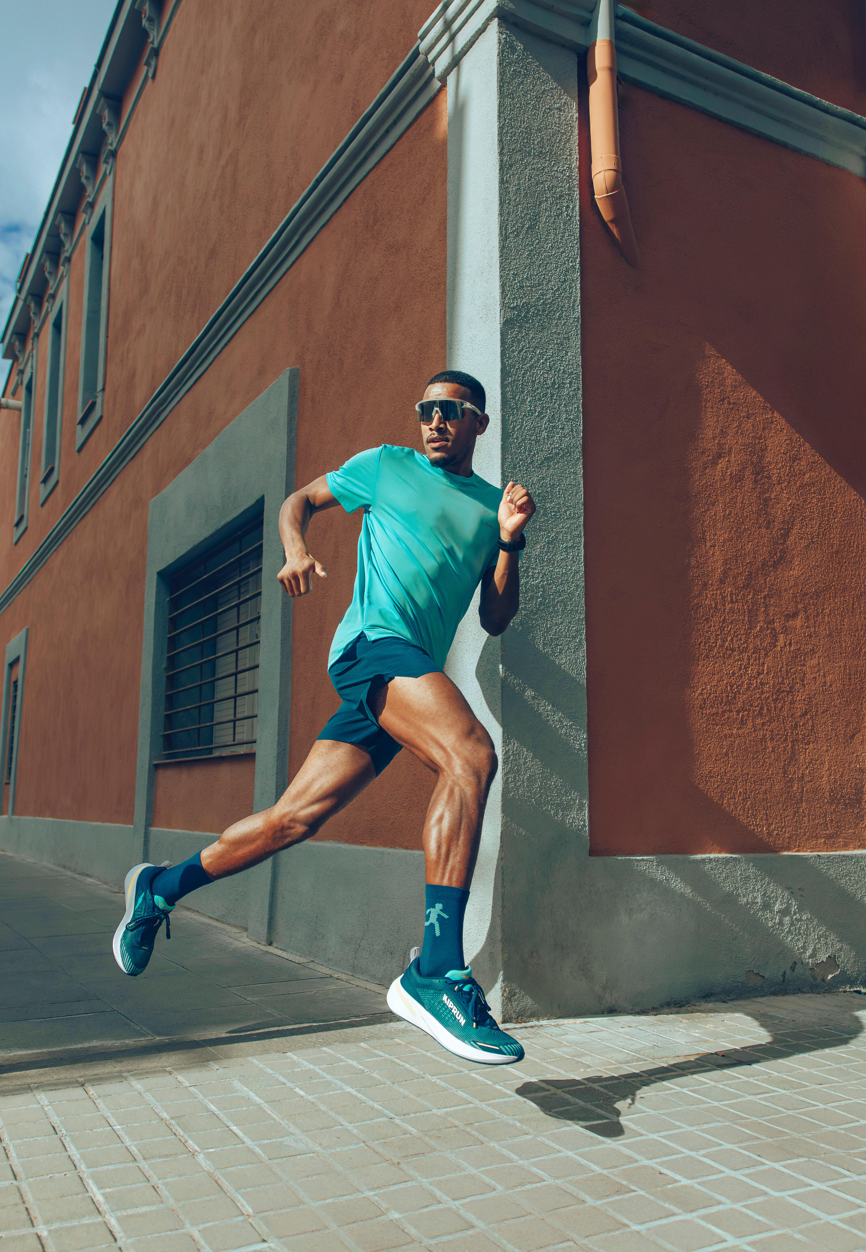 Short de course homme, Run 500 Confort 8/9