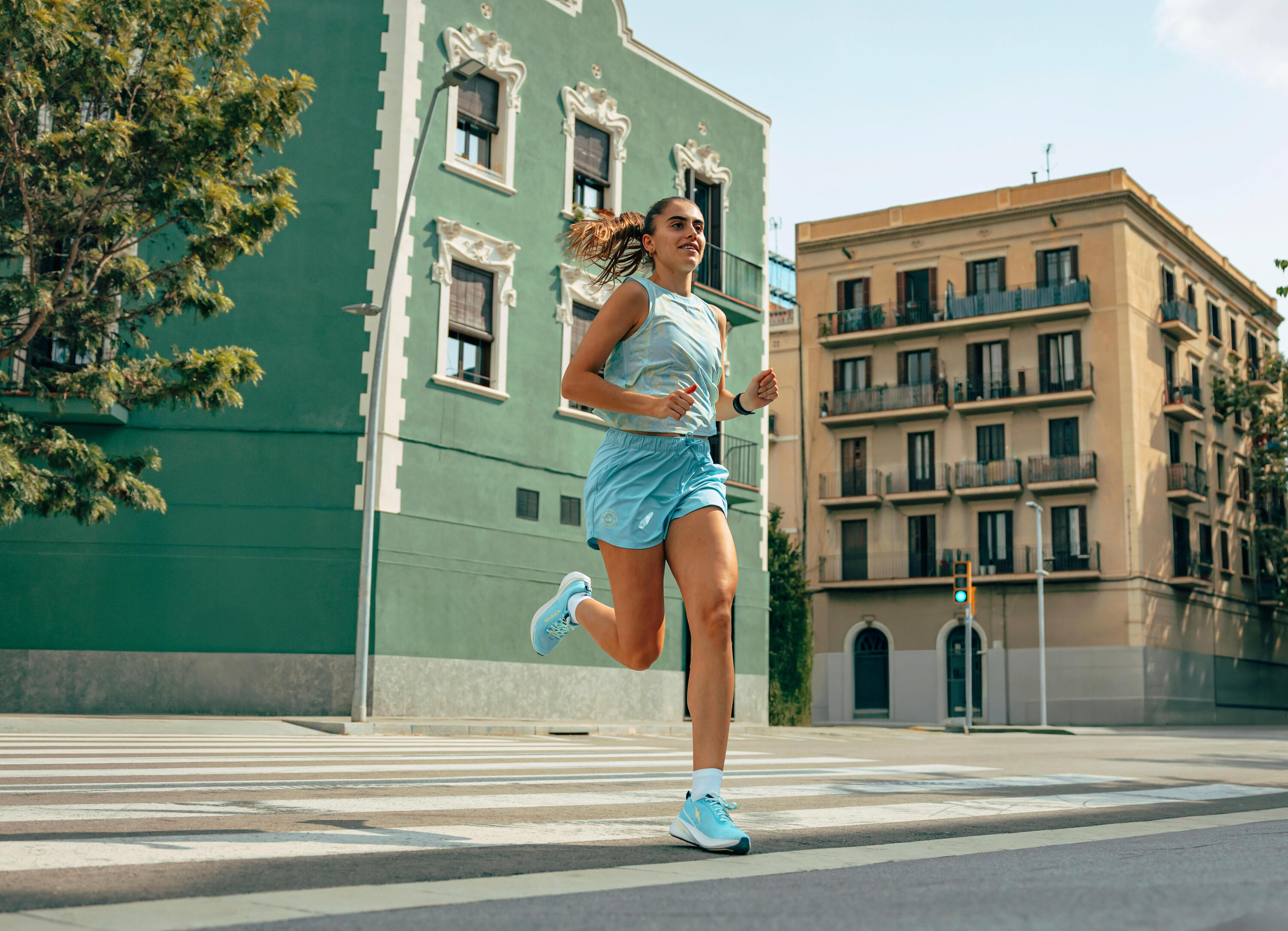 Laufshorts Trailrunning Damen atmungsaktiv - Run 500 Dry blau 12/12