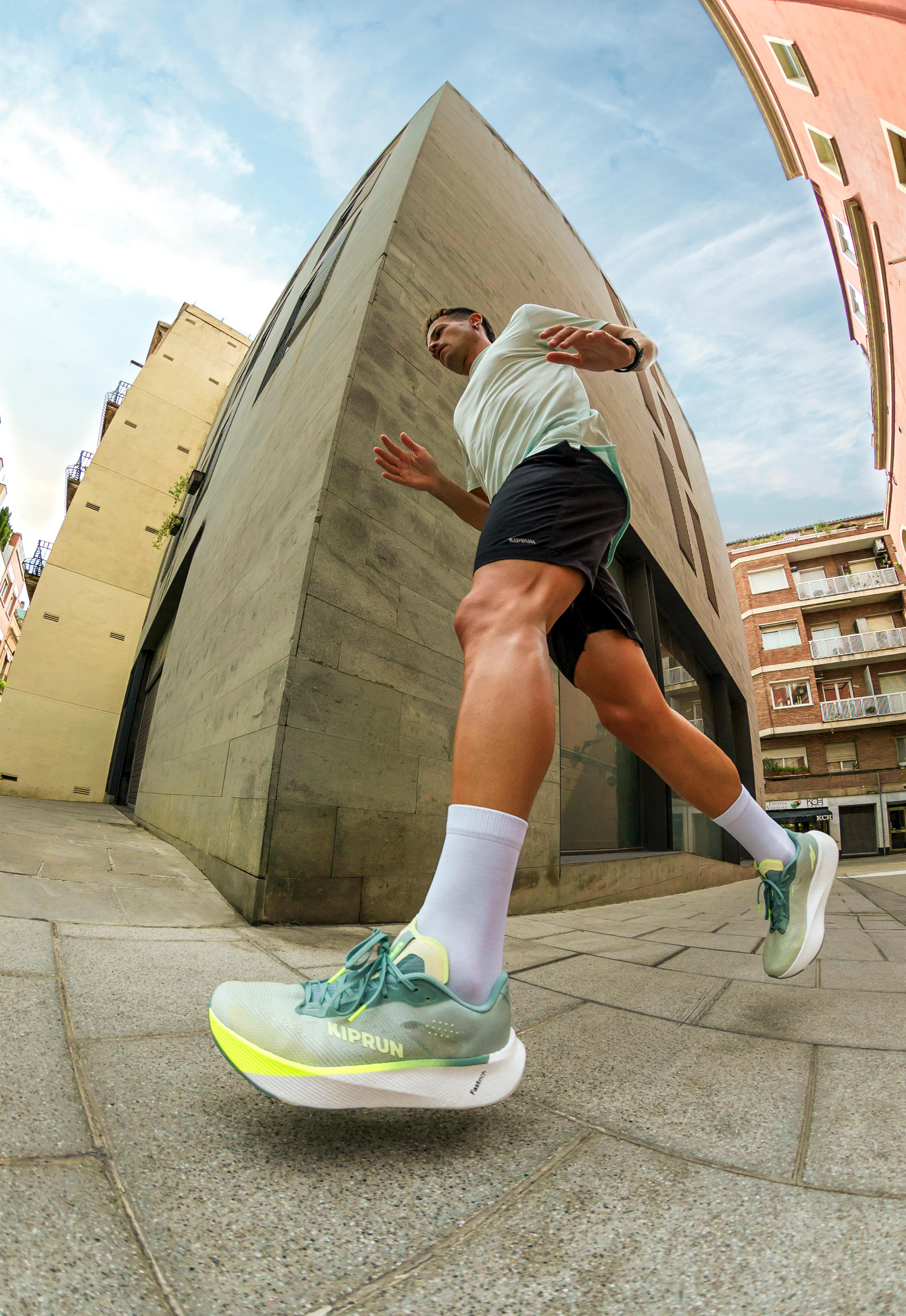 Herren-Rennradschuhe, Kiprun Kipride Grün 8/10