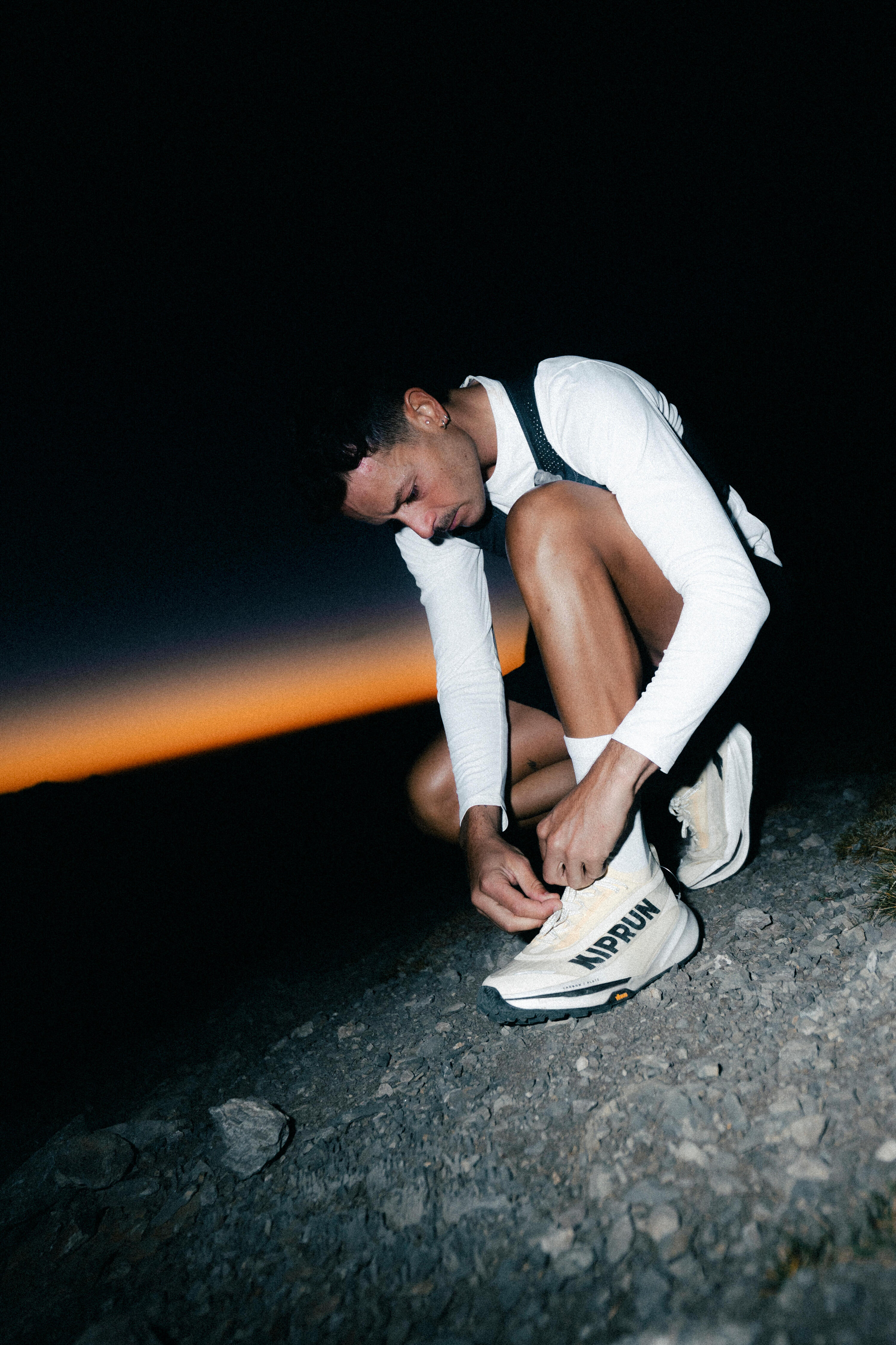 Men's trail running shoes with carbon plate, Kiprun Kipsummit Race - Beige