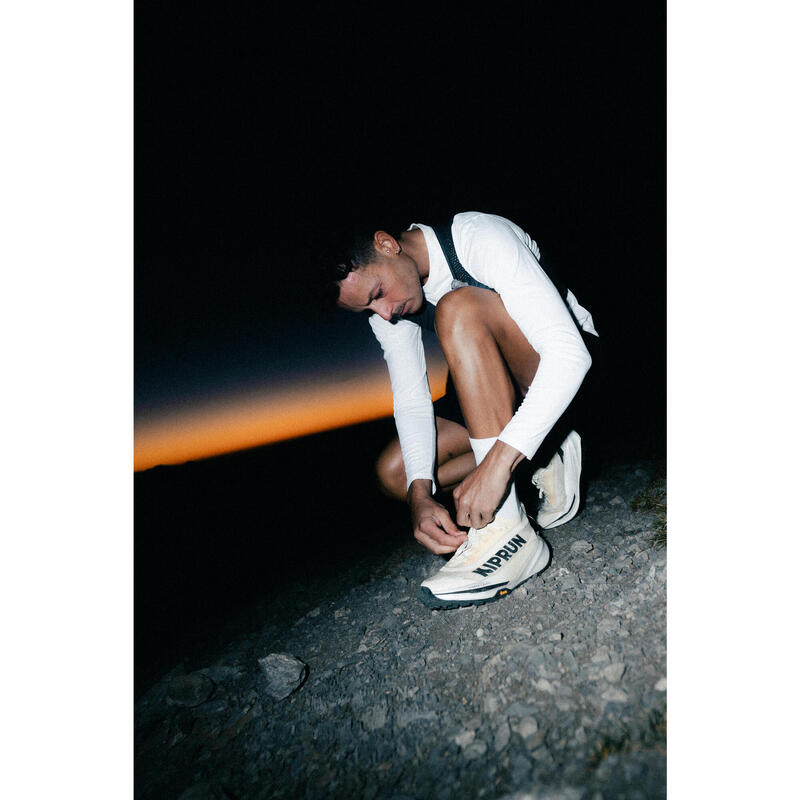 Încălțăminte alergare trail cu placă de carbon Kiprun Kipsummit Race bej Bărbați