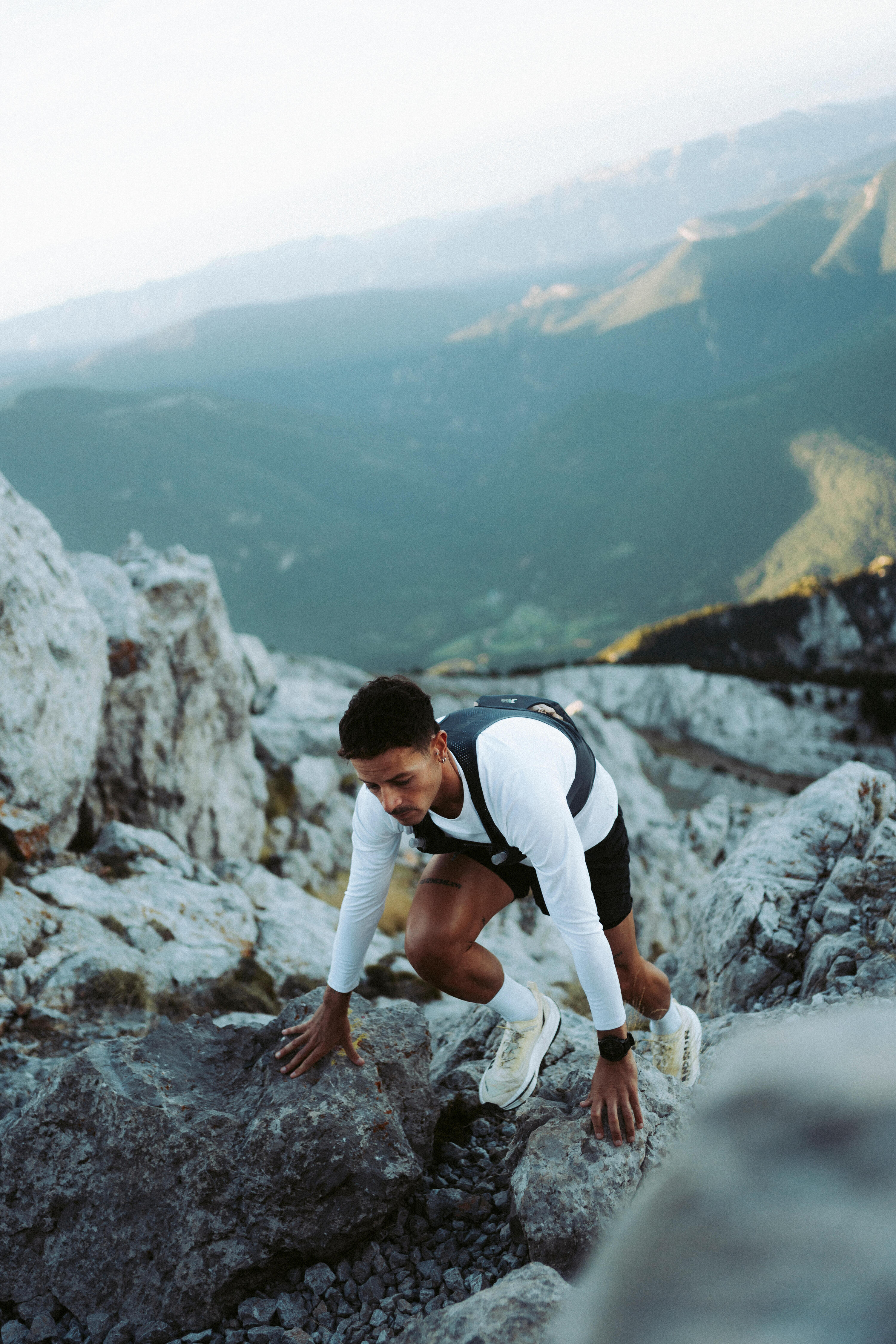 Men's trail running shoes with carbon plate, Kiprun Kipsummit Race - Beige