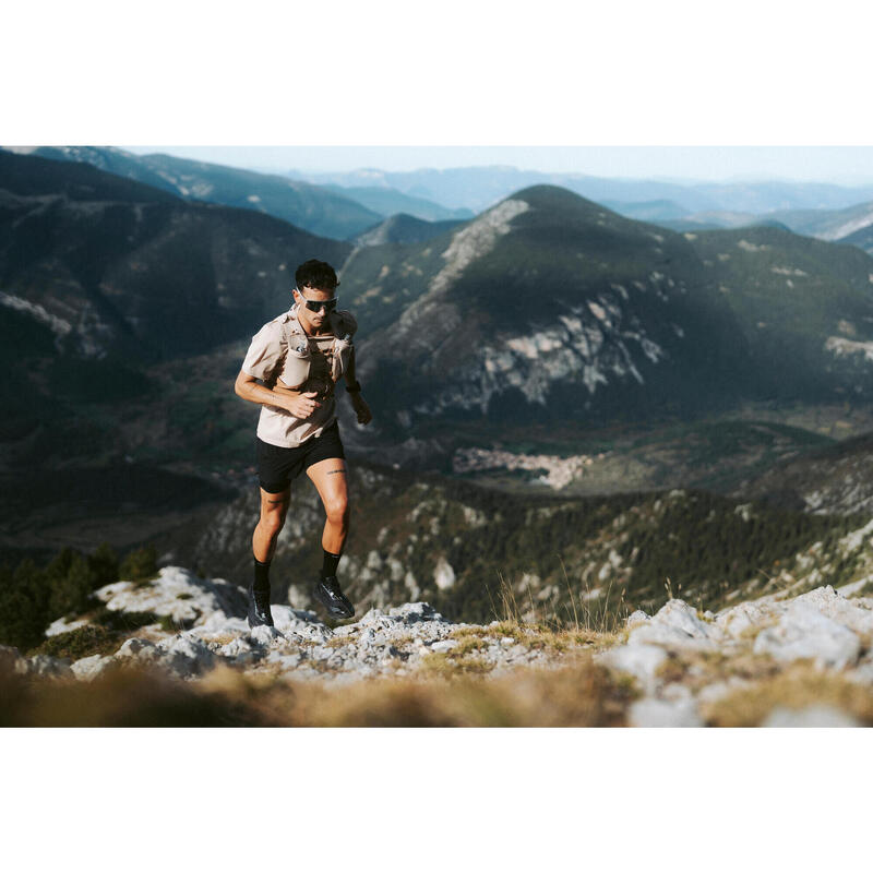 Tricou alergare pe distanțe lungi Kiprun Run 900 Ultra Bej Bărbați