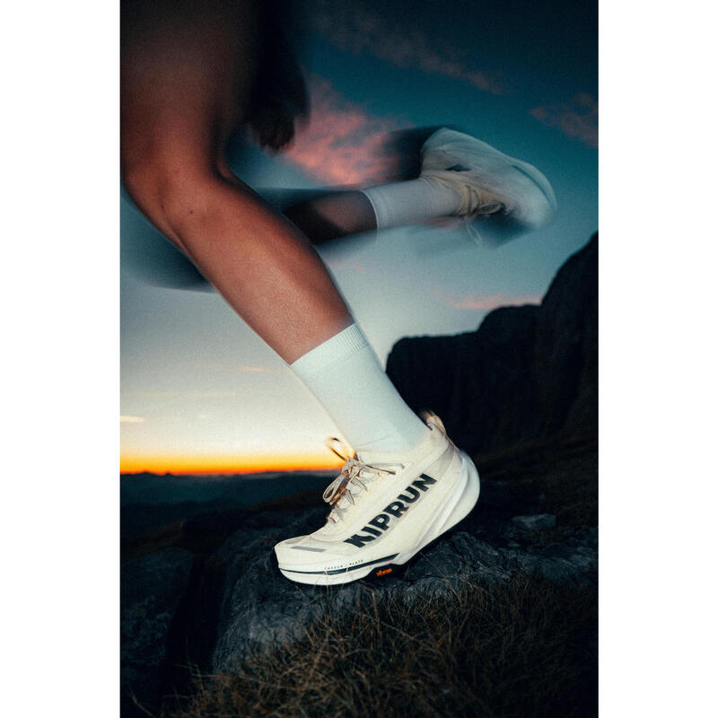 Încălțăminte alergare trail cu placă de carbon Kiprun Kipsummit Race bej Bărbați