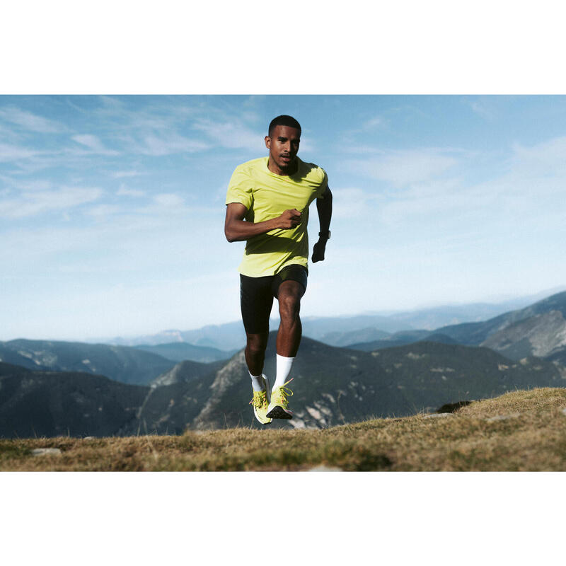 Încălțăminte de alergare trail cu placă de carbon Kiprun Kipsummit Race verde B