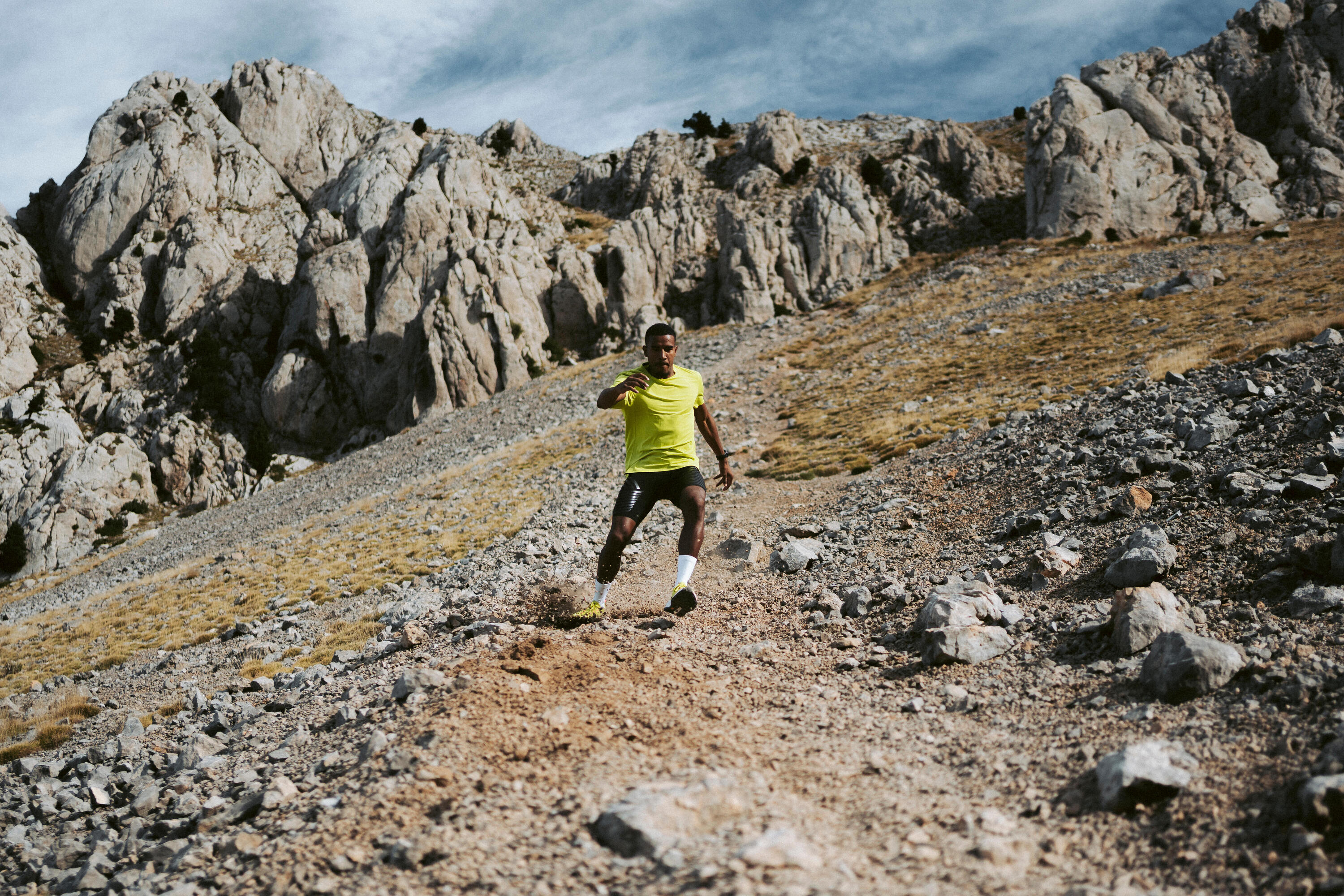 Chaussures de trail running à plaque carbone homme, Kiprun Kipsummit Race vert 11/13