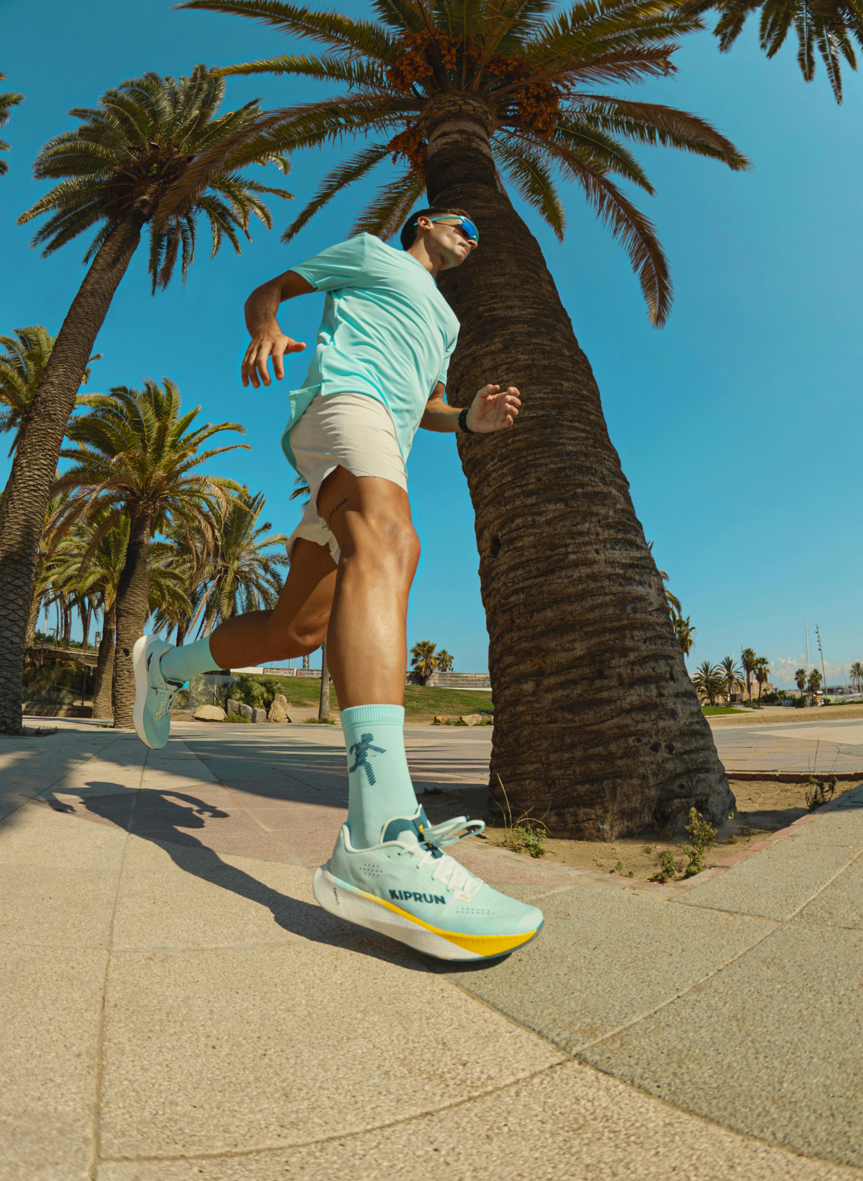 Chaussures de running route homme, Kiprun Kipride bleues 8/14