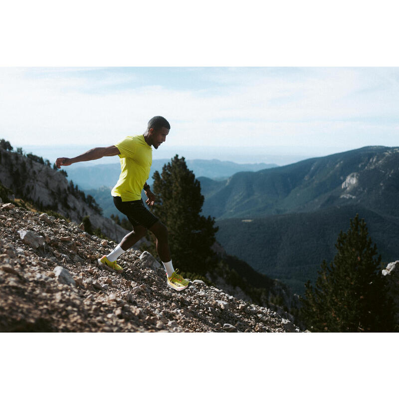 Încălțăminte de alergare trail cu placă de carbon Kiprun Kipsummit Race verde B