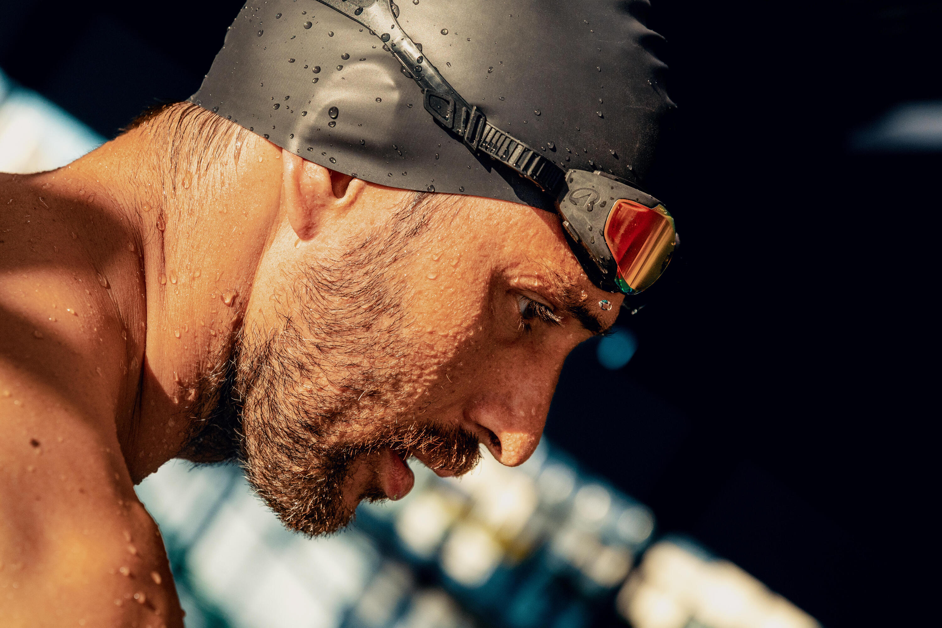 Swimming Goggles with Orange Mirrored Lenses, Spirit 6/11