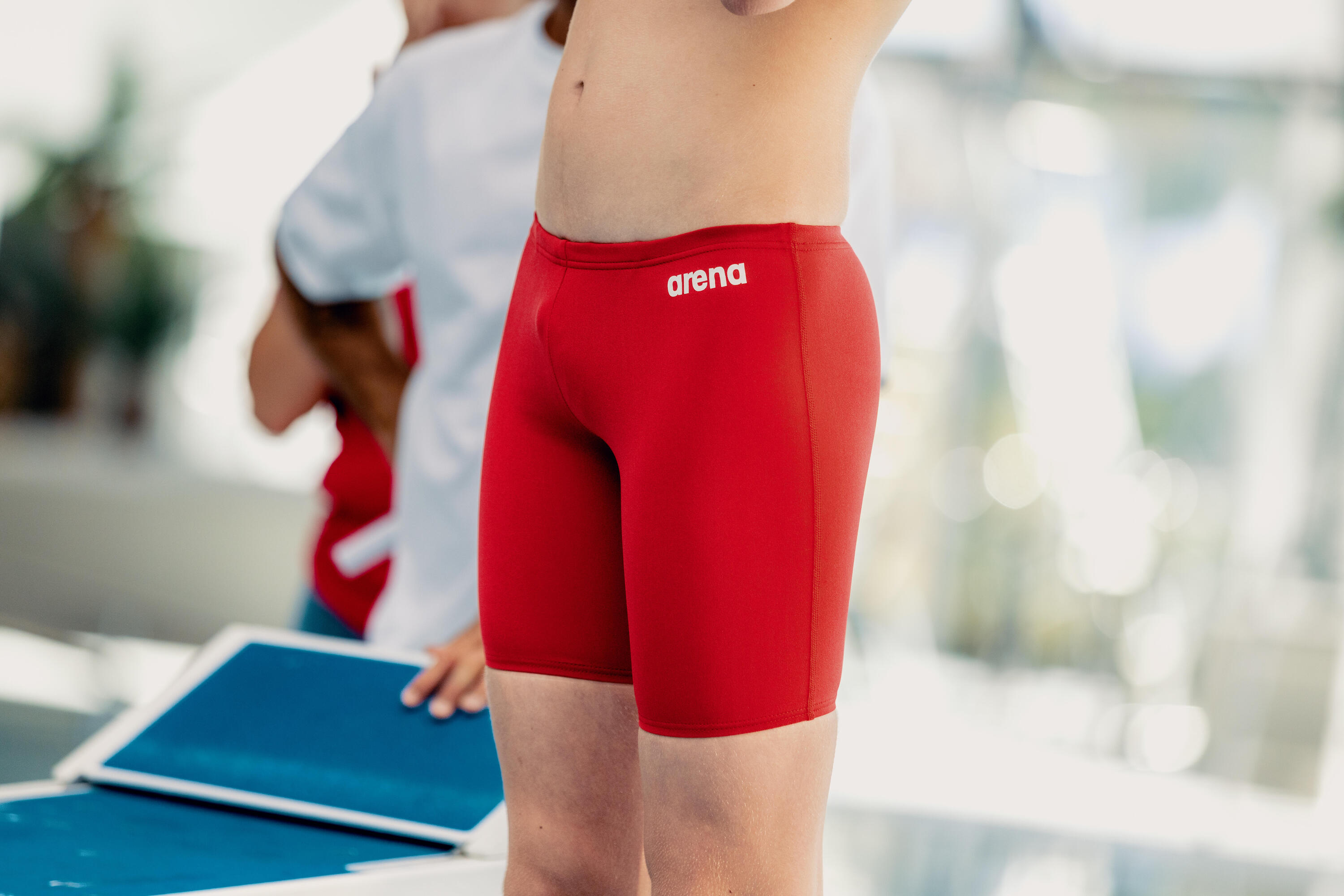 Jammer de natation garçon, Arena Solid rouge 10/10