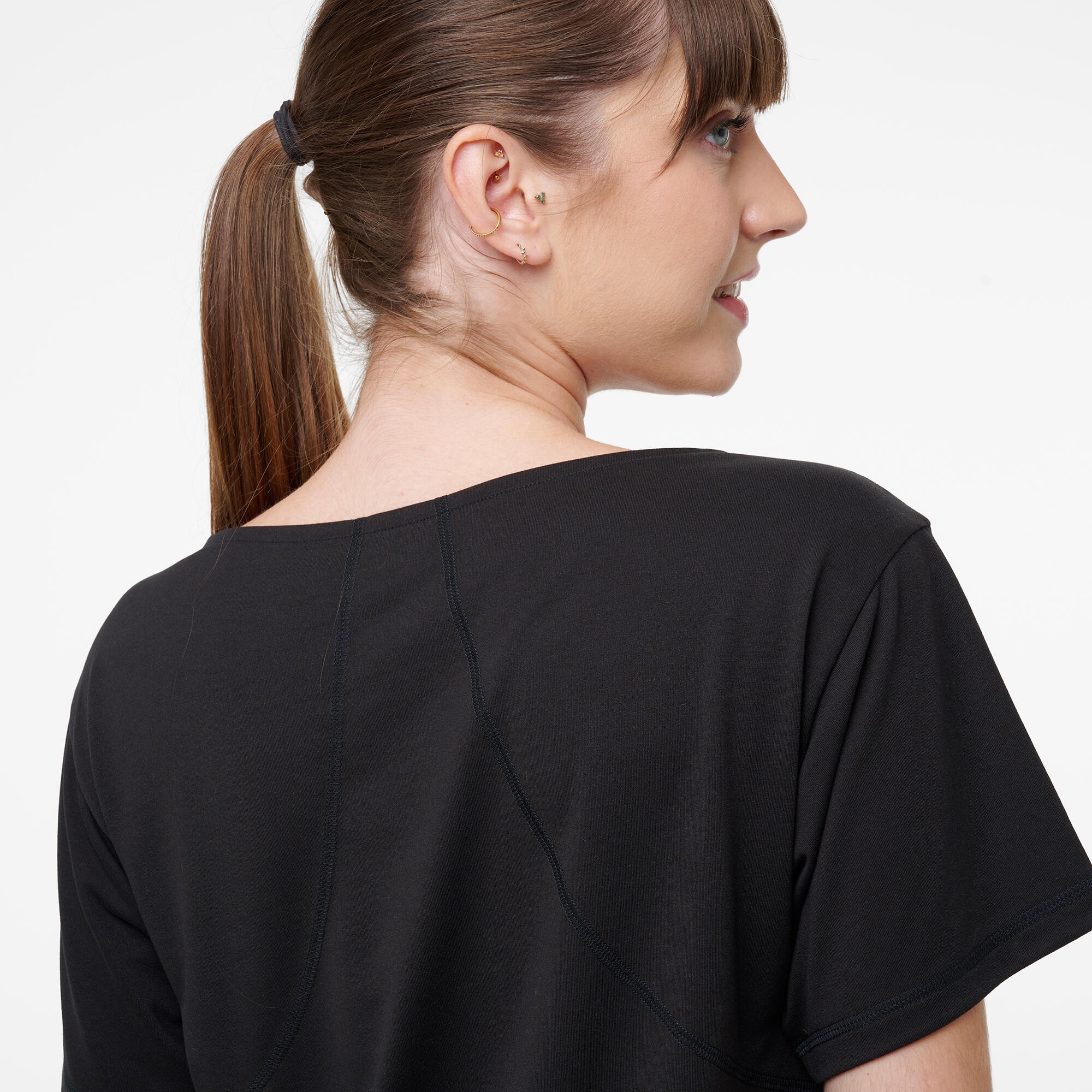 T-shirt ample de fitness femme,  noir 4/7