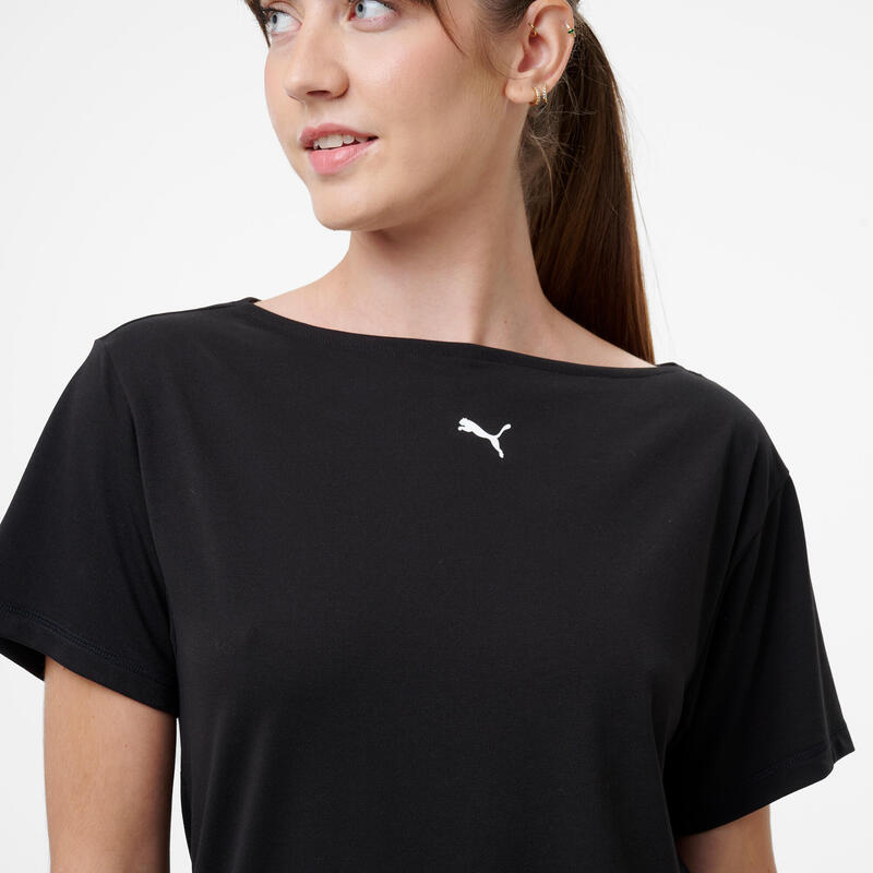 Tricou amplu de fitness Puma Negru Damă