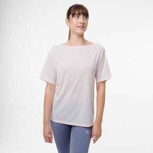 Camiseta Fitness Mujer Rosa Palo Holgada