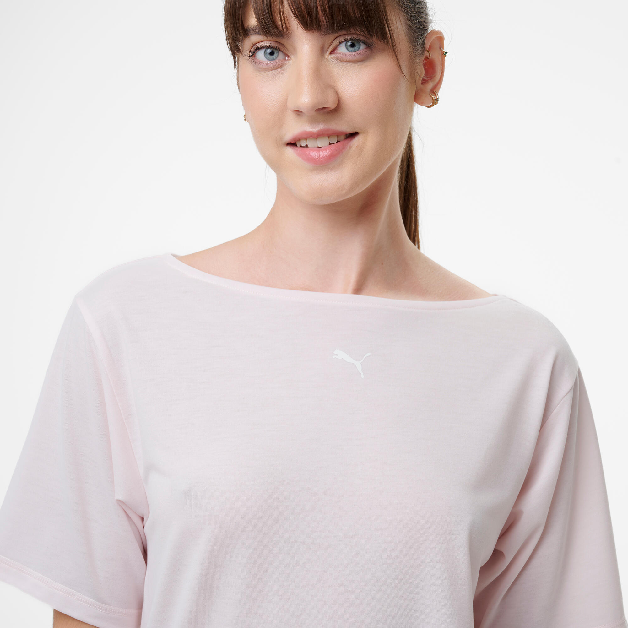 T-shirt Puma donna palestra oversize traspirante rosa pallido 2/8