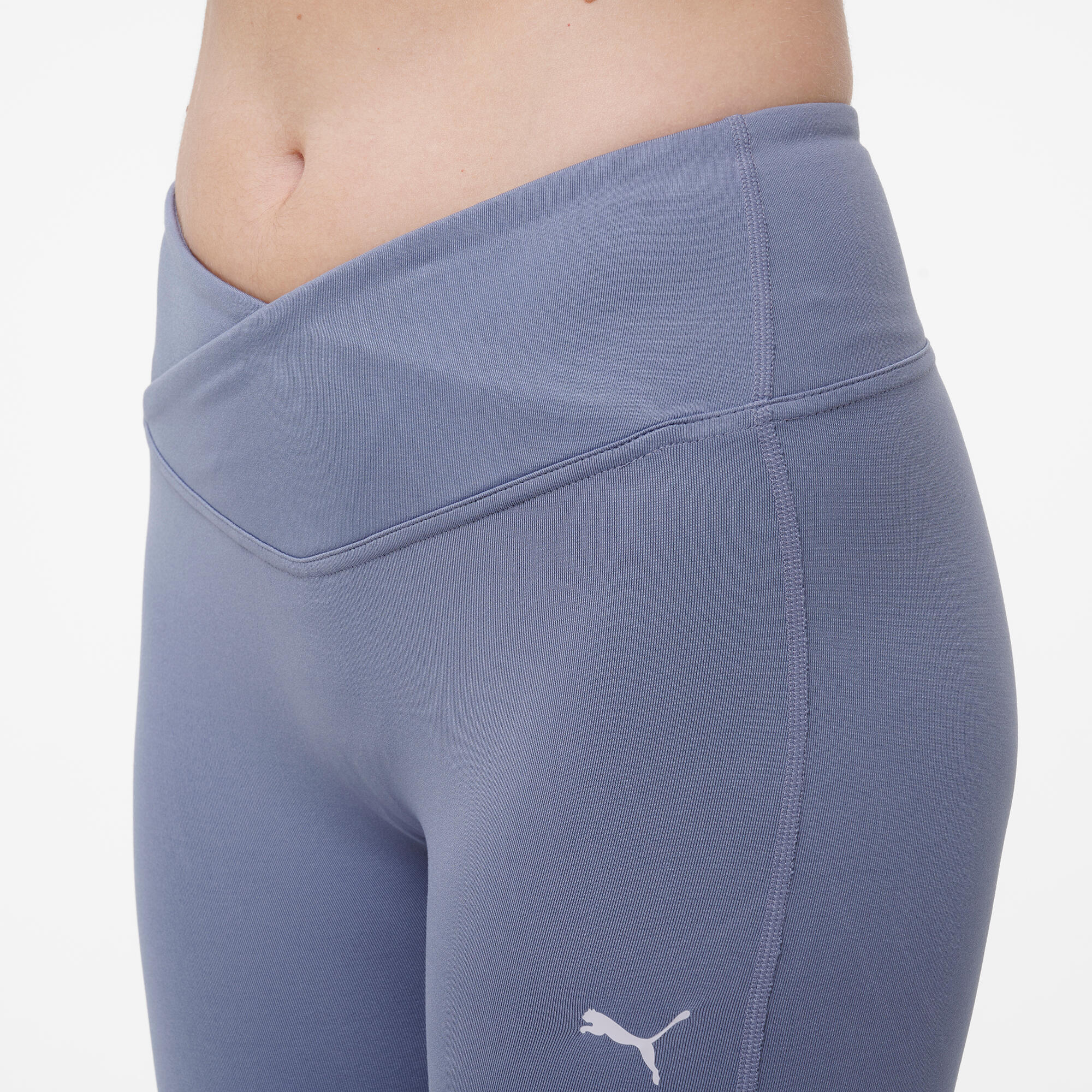 Leggings Puma donna palestra flare vita alta modellanti grigi 2/7