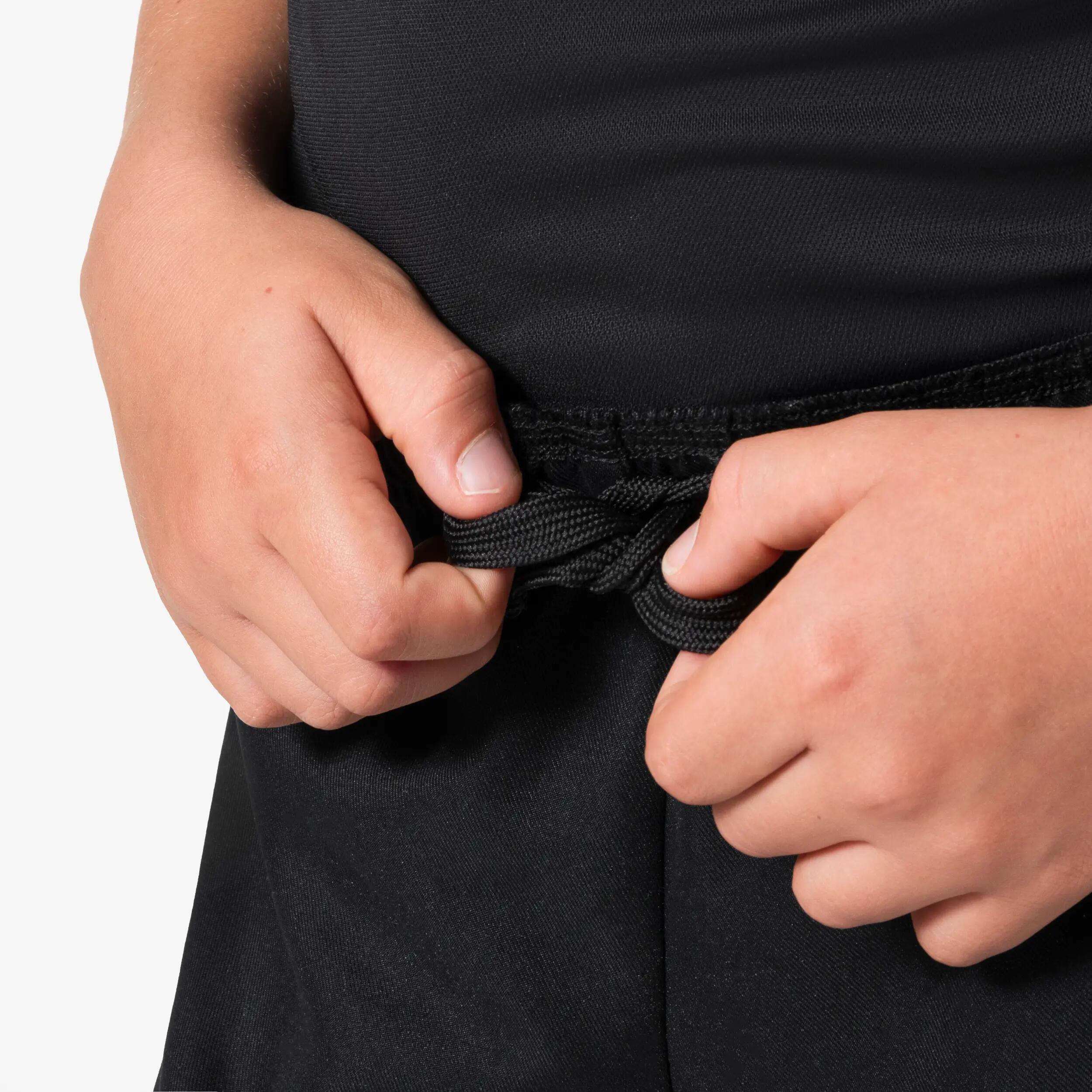 Short de rugby avec poches enfant - r100 noir 6/6