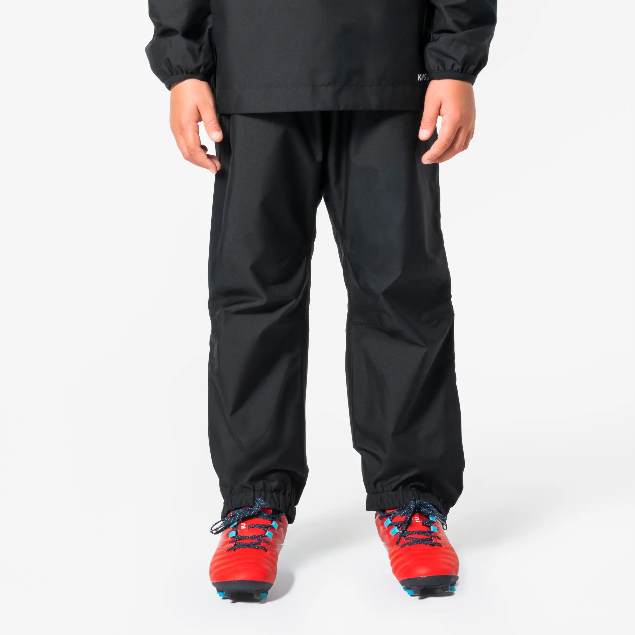 PANTALONS IMPERMEABLES DE RUGBI OFFLOAD R500 NENS NEGRE 5/5