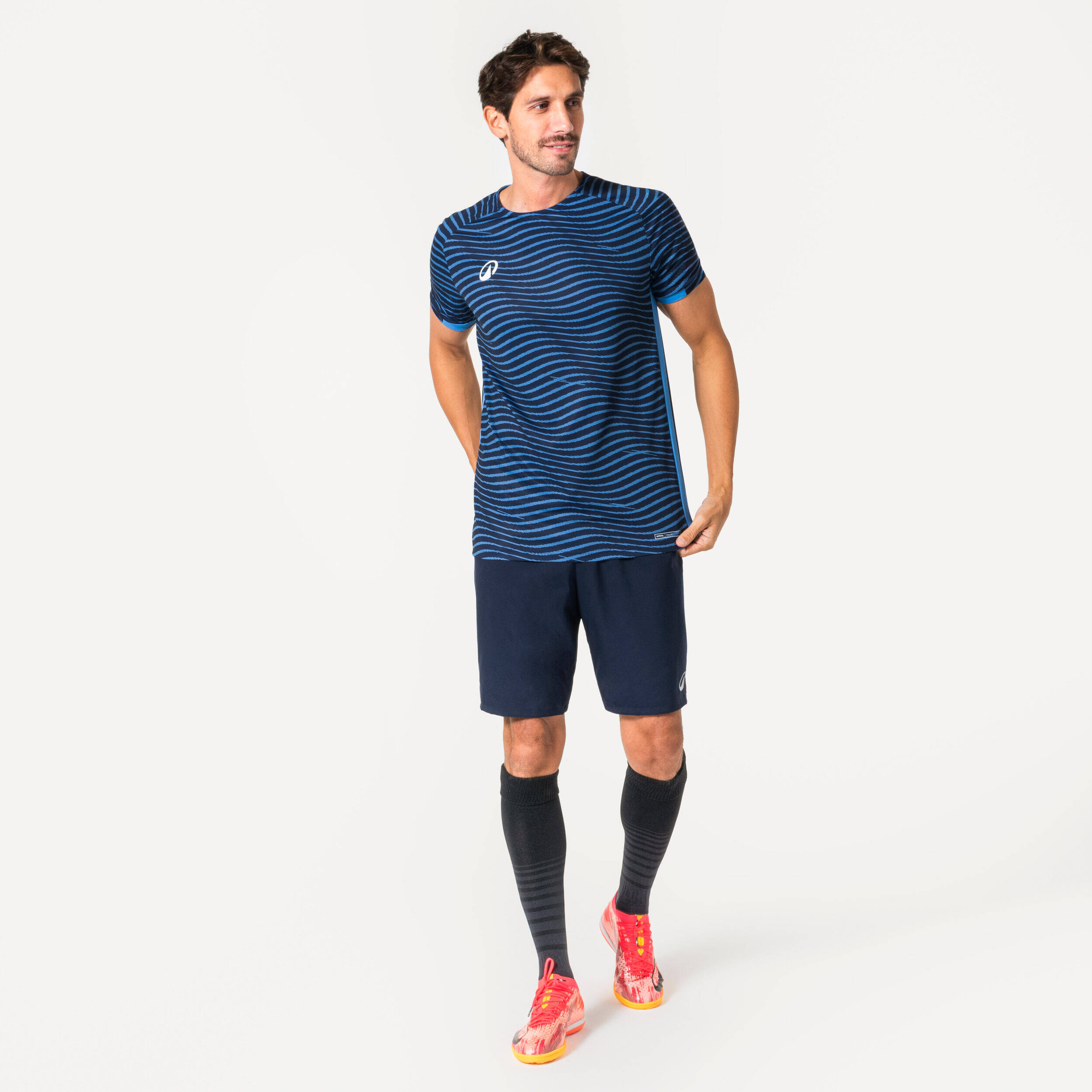 Adult Short-Sleeved Football Shirt Viralto Ripples - Navy Blue/Blue 2026 -  2