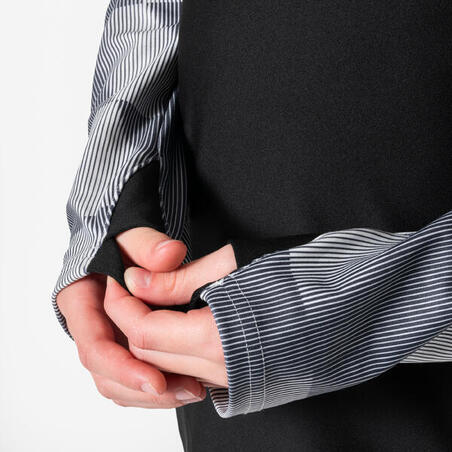 Кофта дитяча Viralto Dope для футболу чорна з сірими рукавами