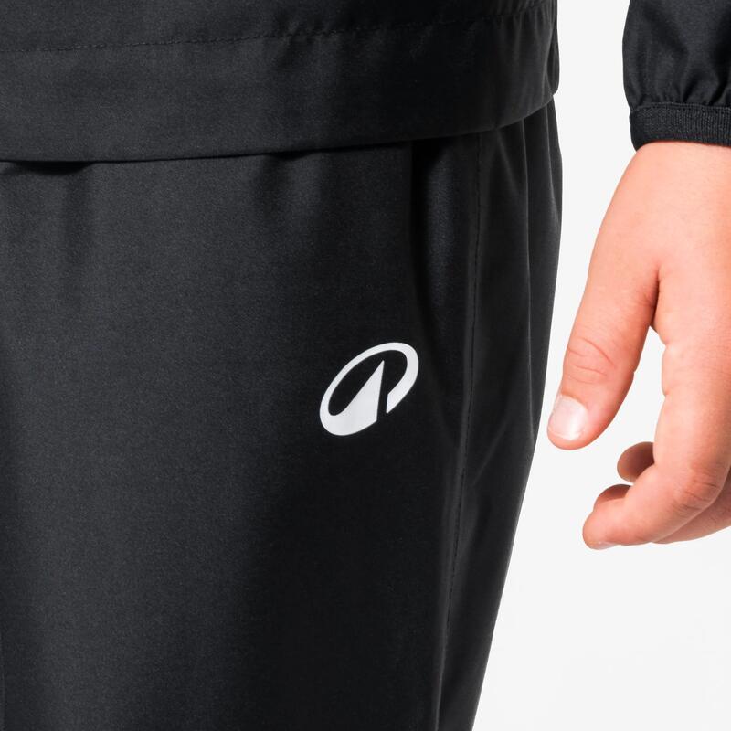 Pantalon Imperbeabil Rugby R500 SMOCKPANT Negru Copii 
