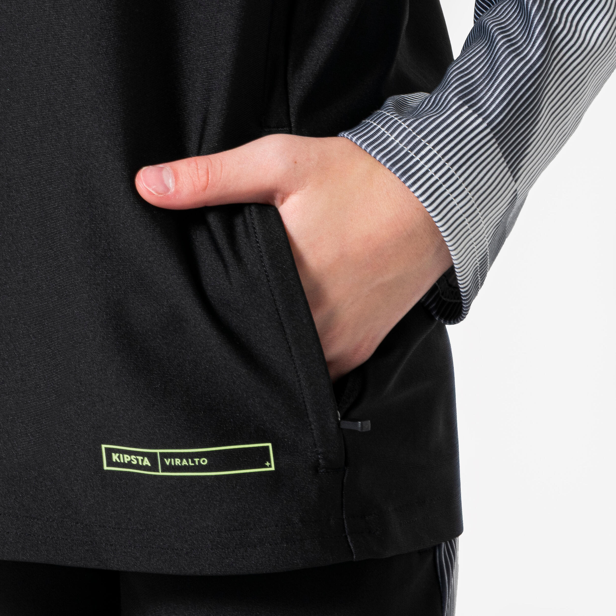 Chandail de soccer 1/2 zipper enfant, Viralto - KIPSTA