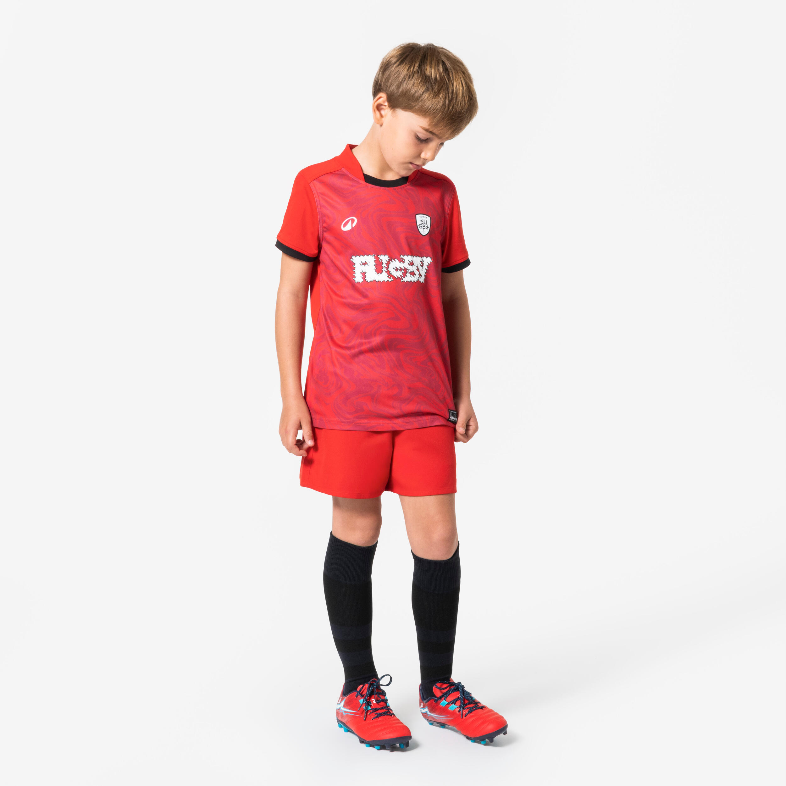 Maglia rugby bambino KID CLUB rossa 2/6