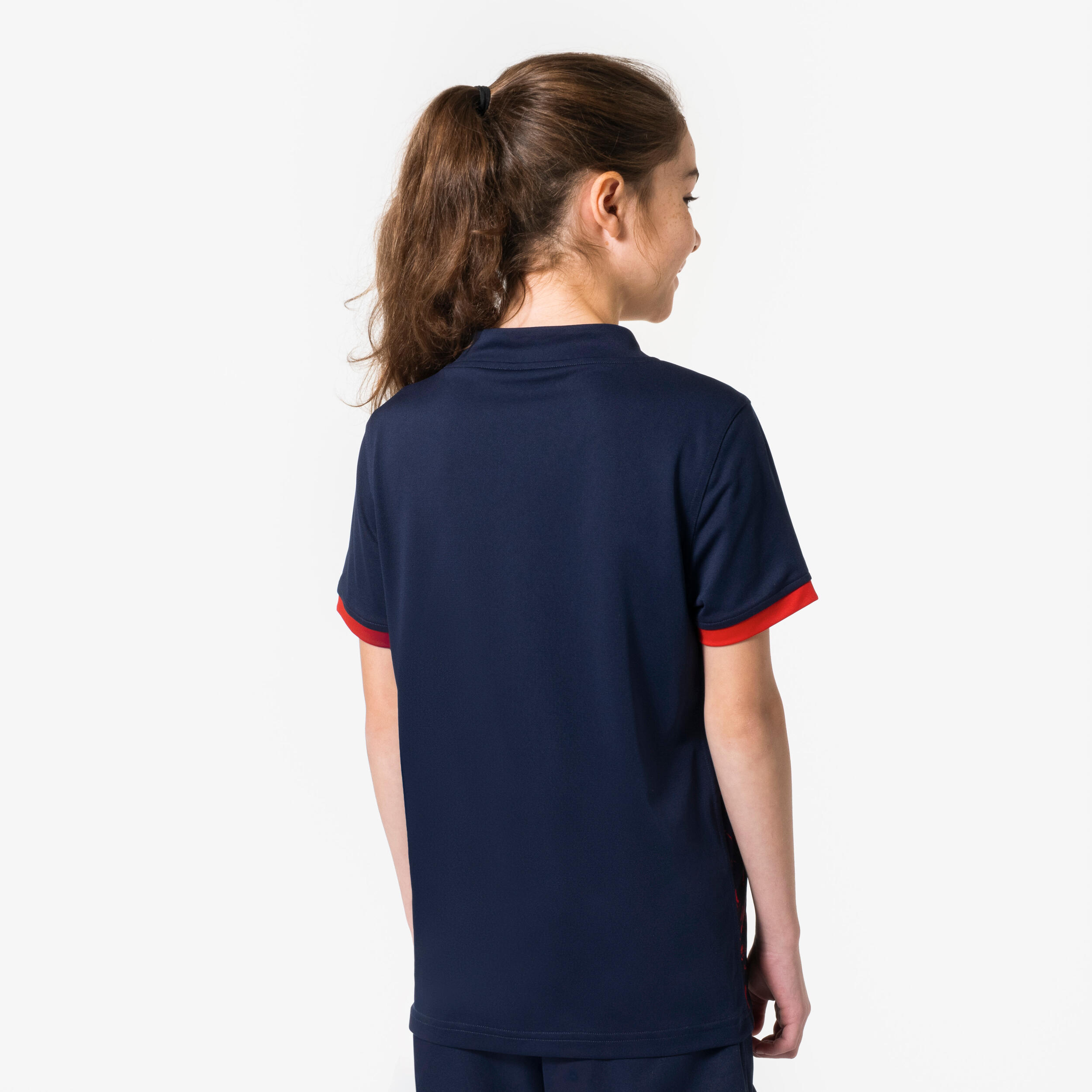 Rugbyshirt Kid Club voor kinderen blauw/rood 4/7