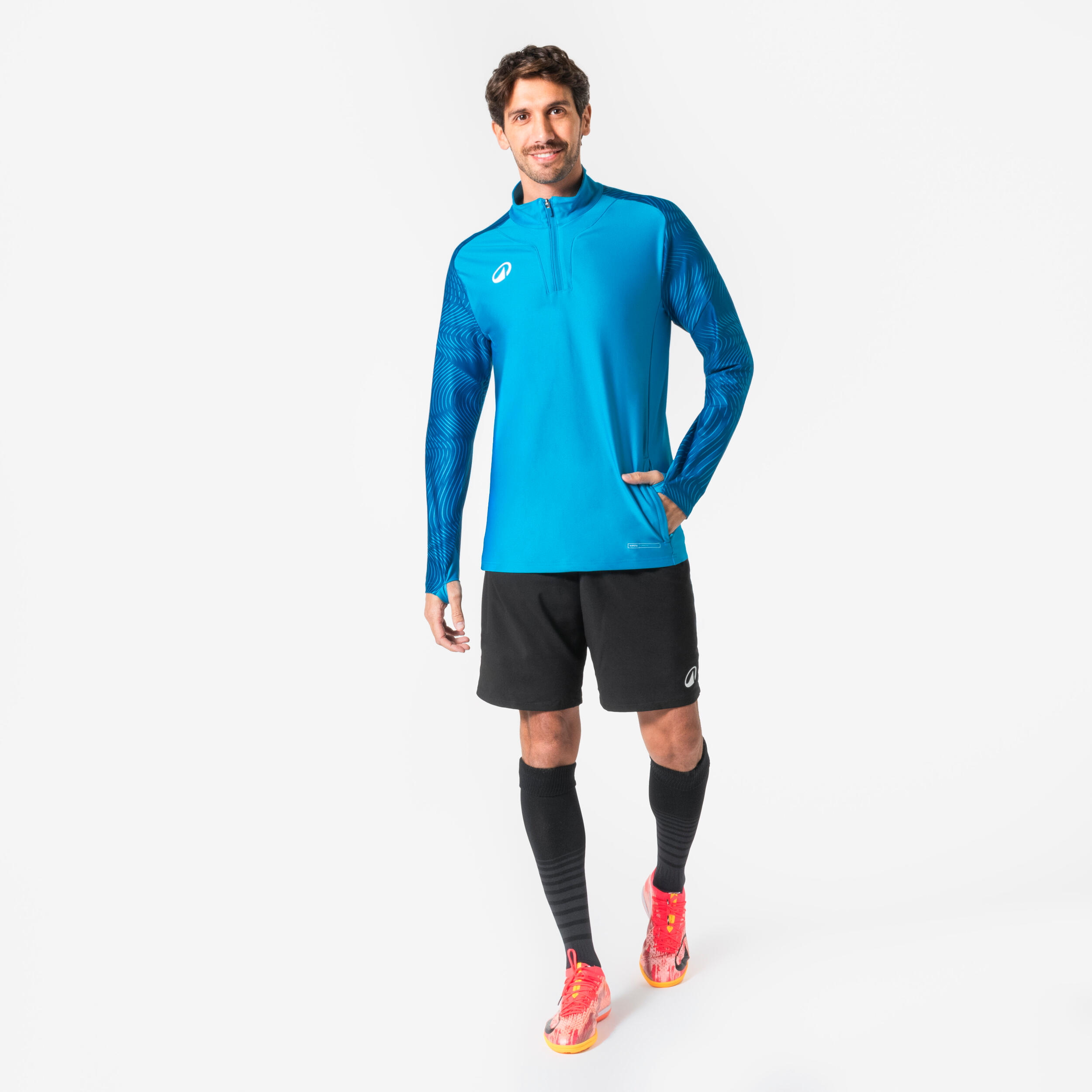 Sweat 1/2 zip VIRALTO WAVY club bleu azur 2/6